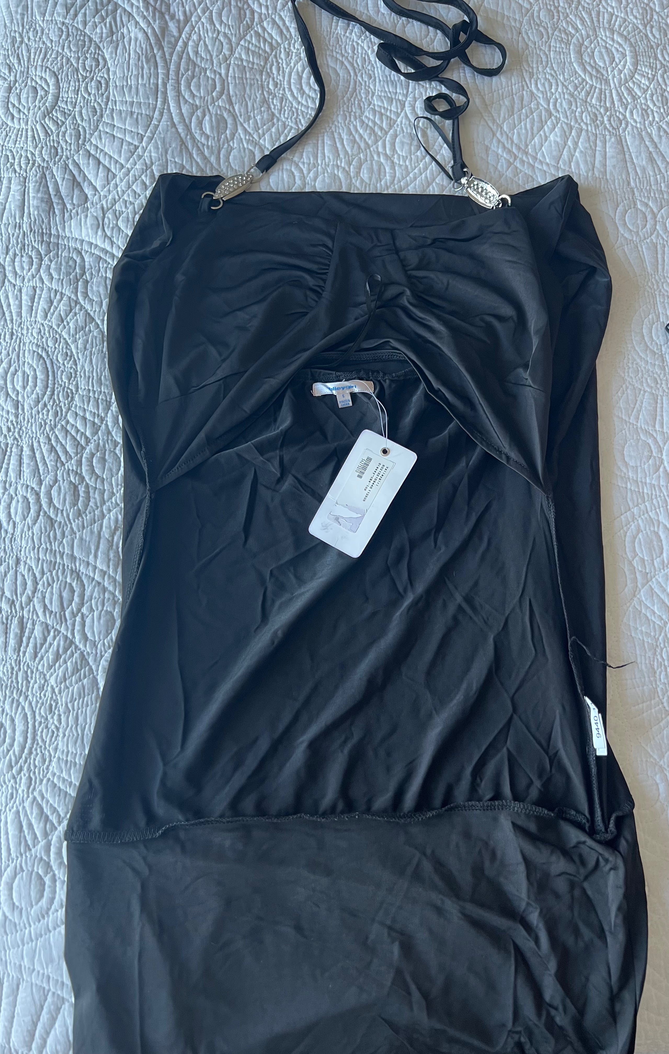 Black mini dress