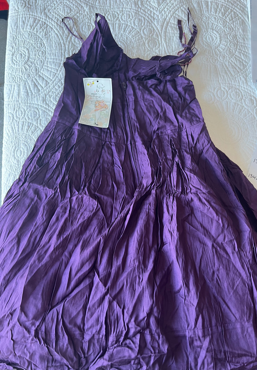 Purple flowy mini dress
