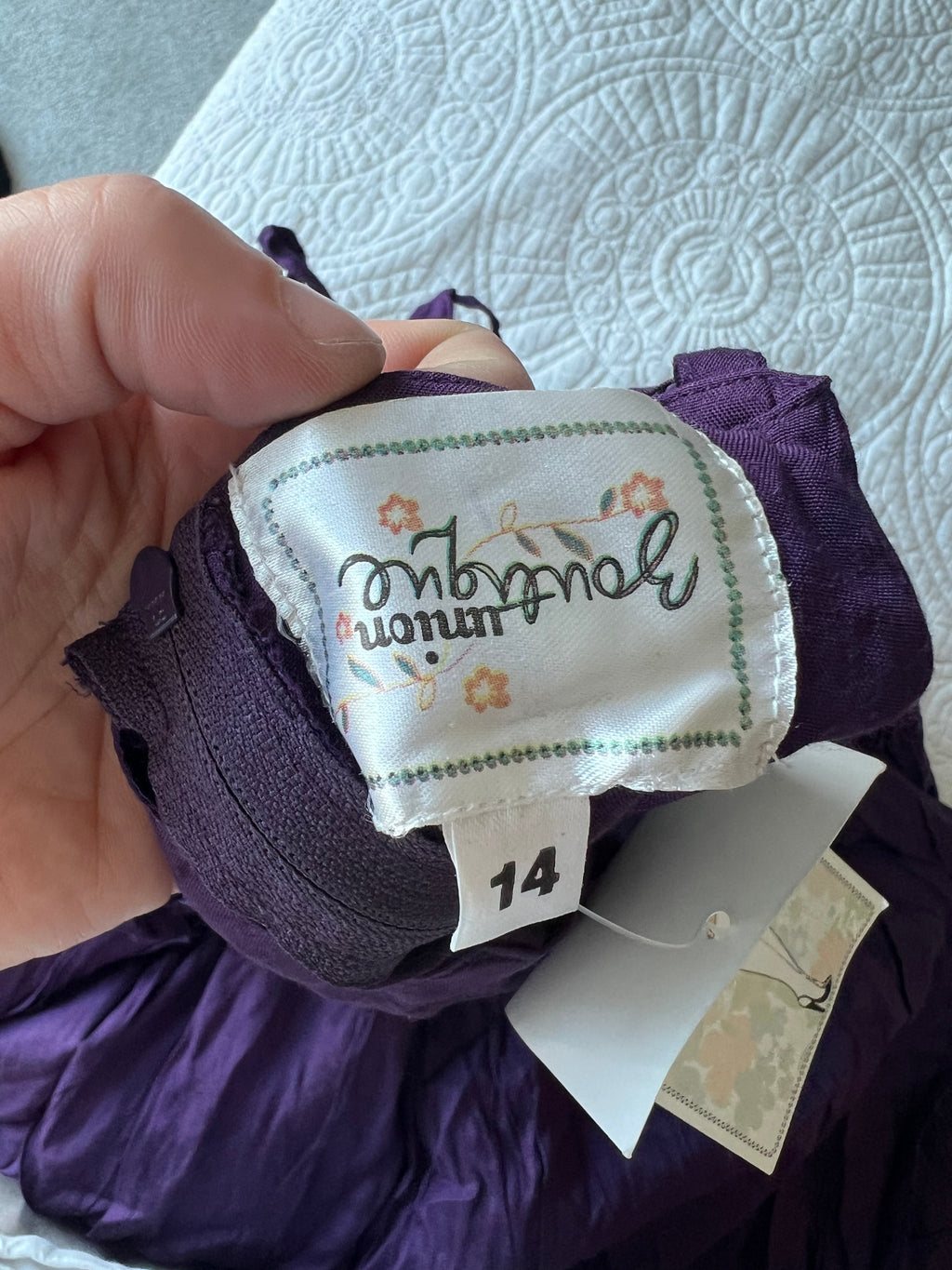 Purple flowy mini dress