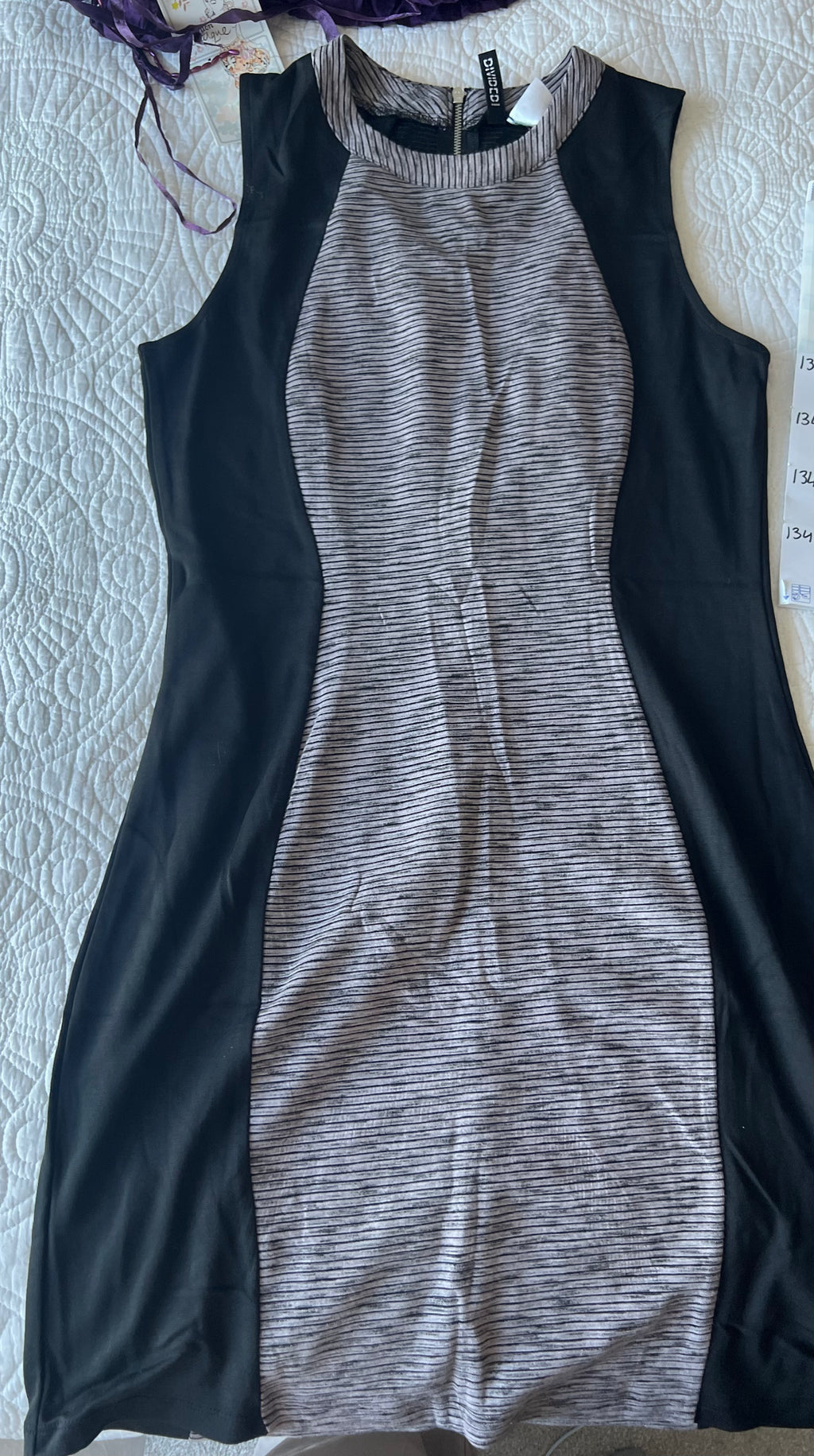 Black/grey mini dress