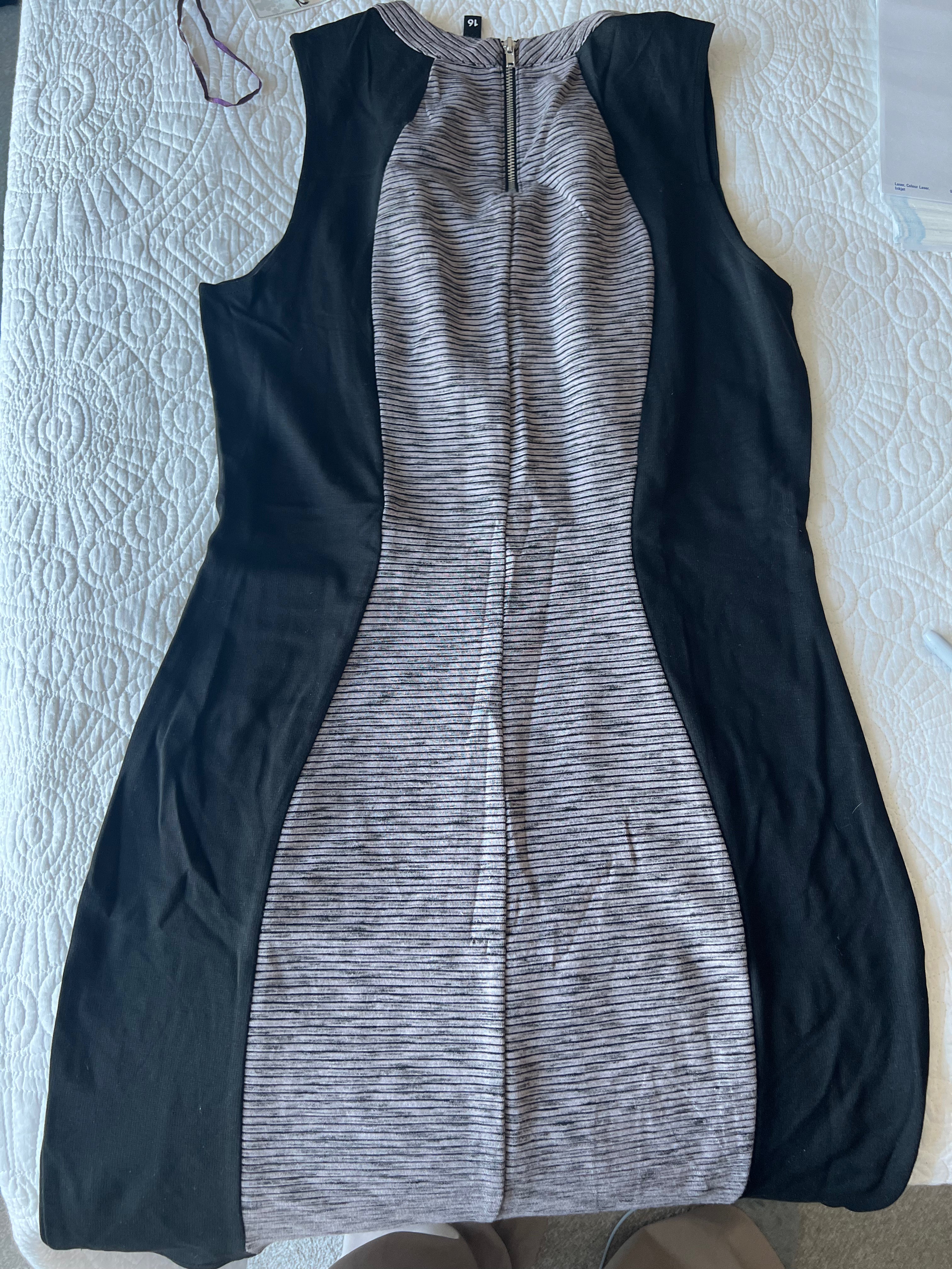 Black/grey mini dress