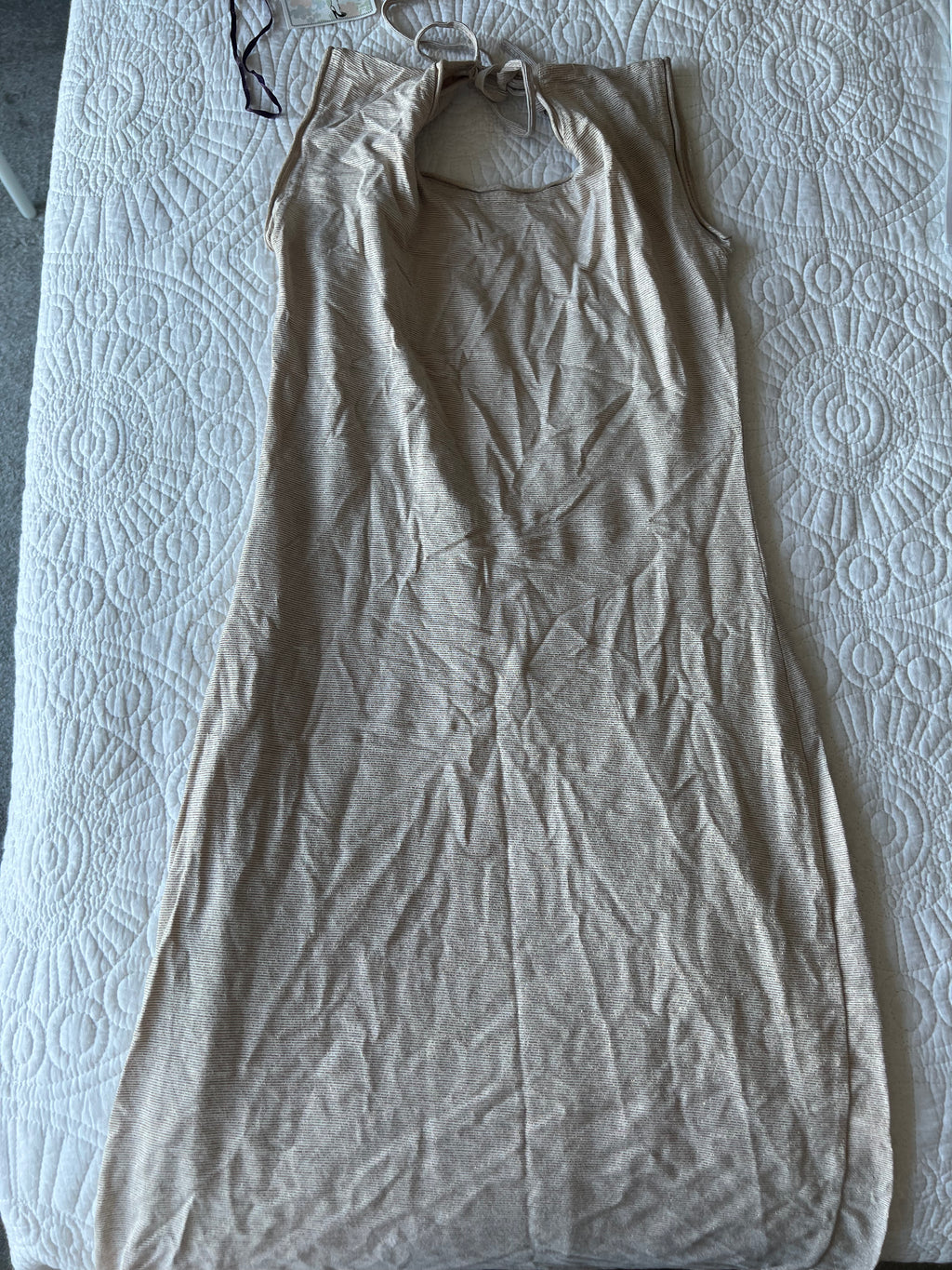 Nude midi dress