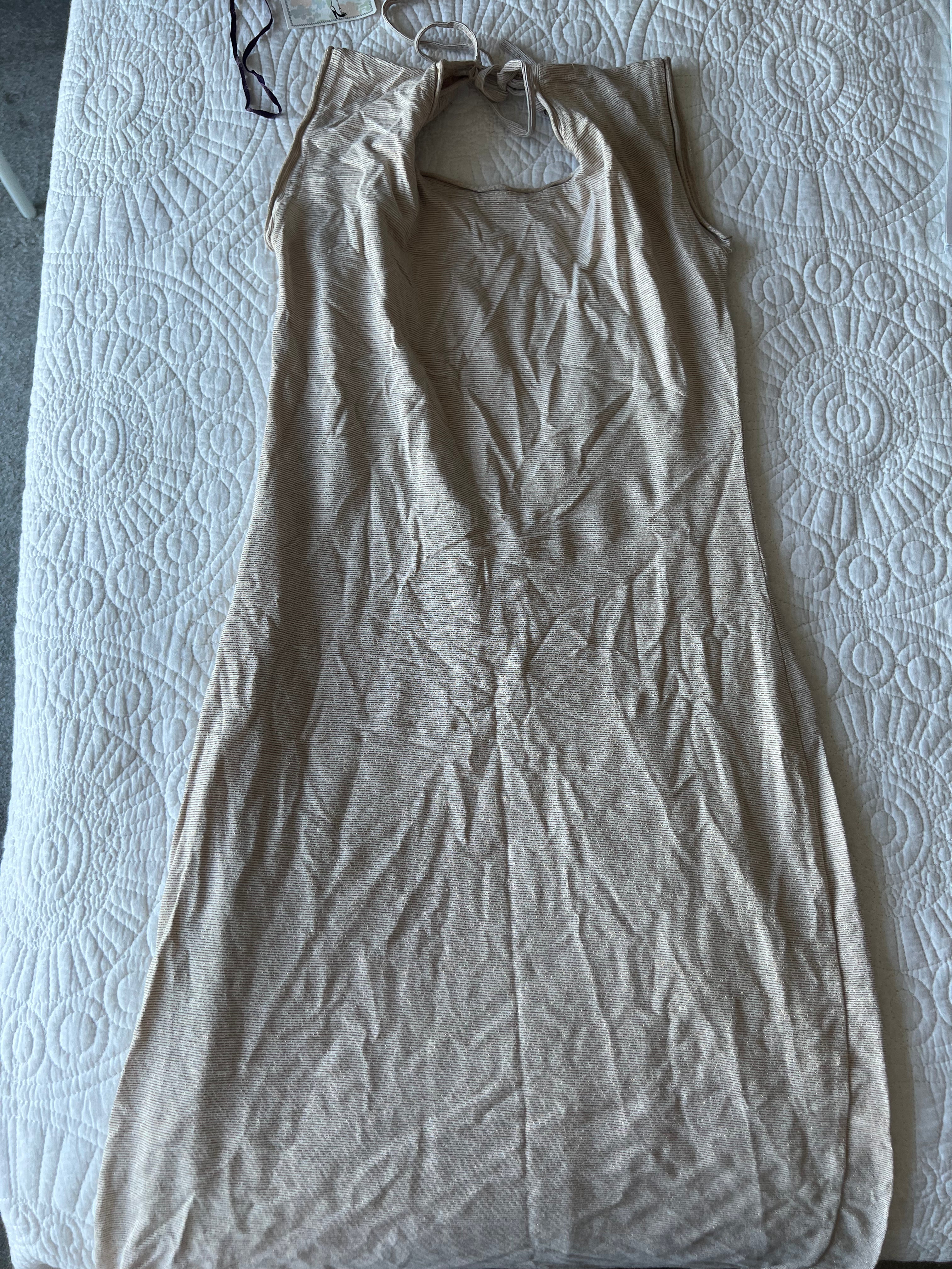 Nude midi dress