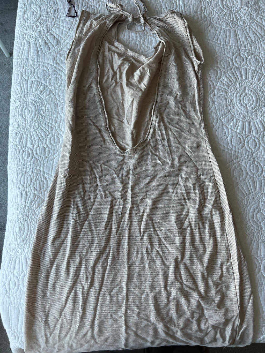 Nude midi dress
