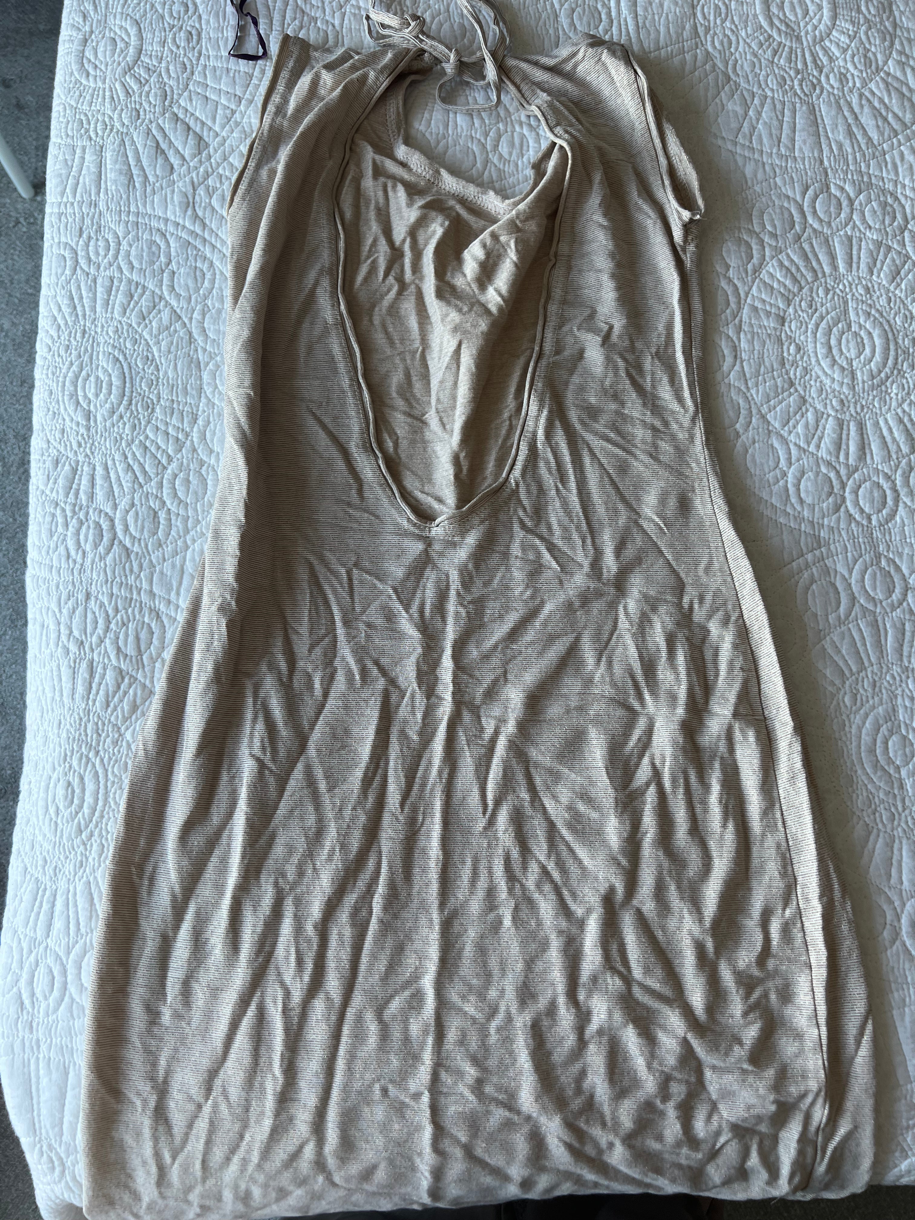 Nude midi dress