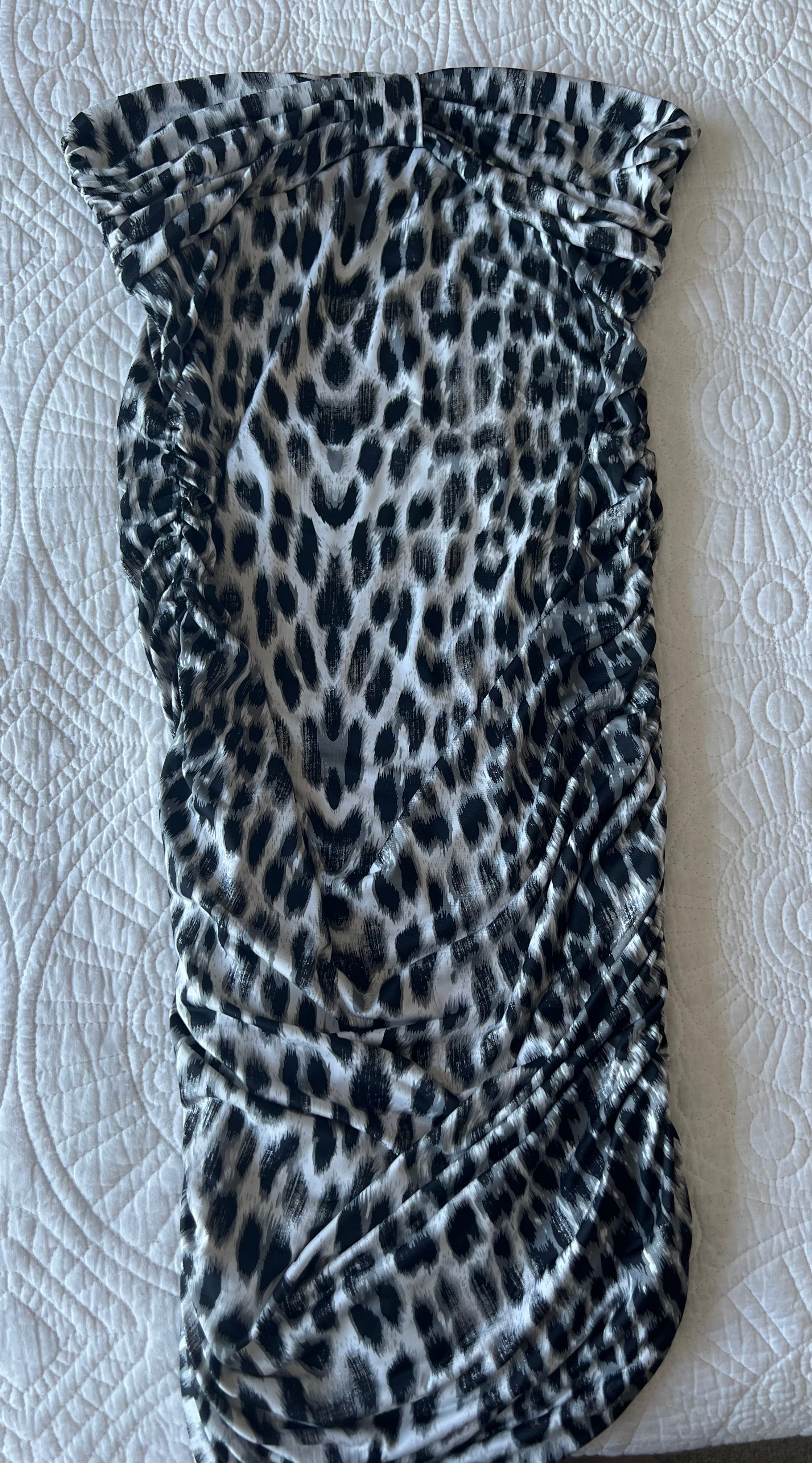 Animal print midi dress