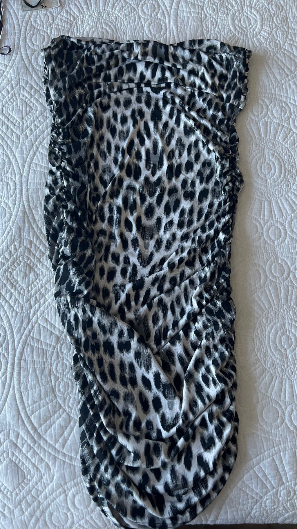 Animal print midi dress