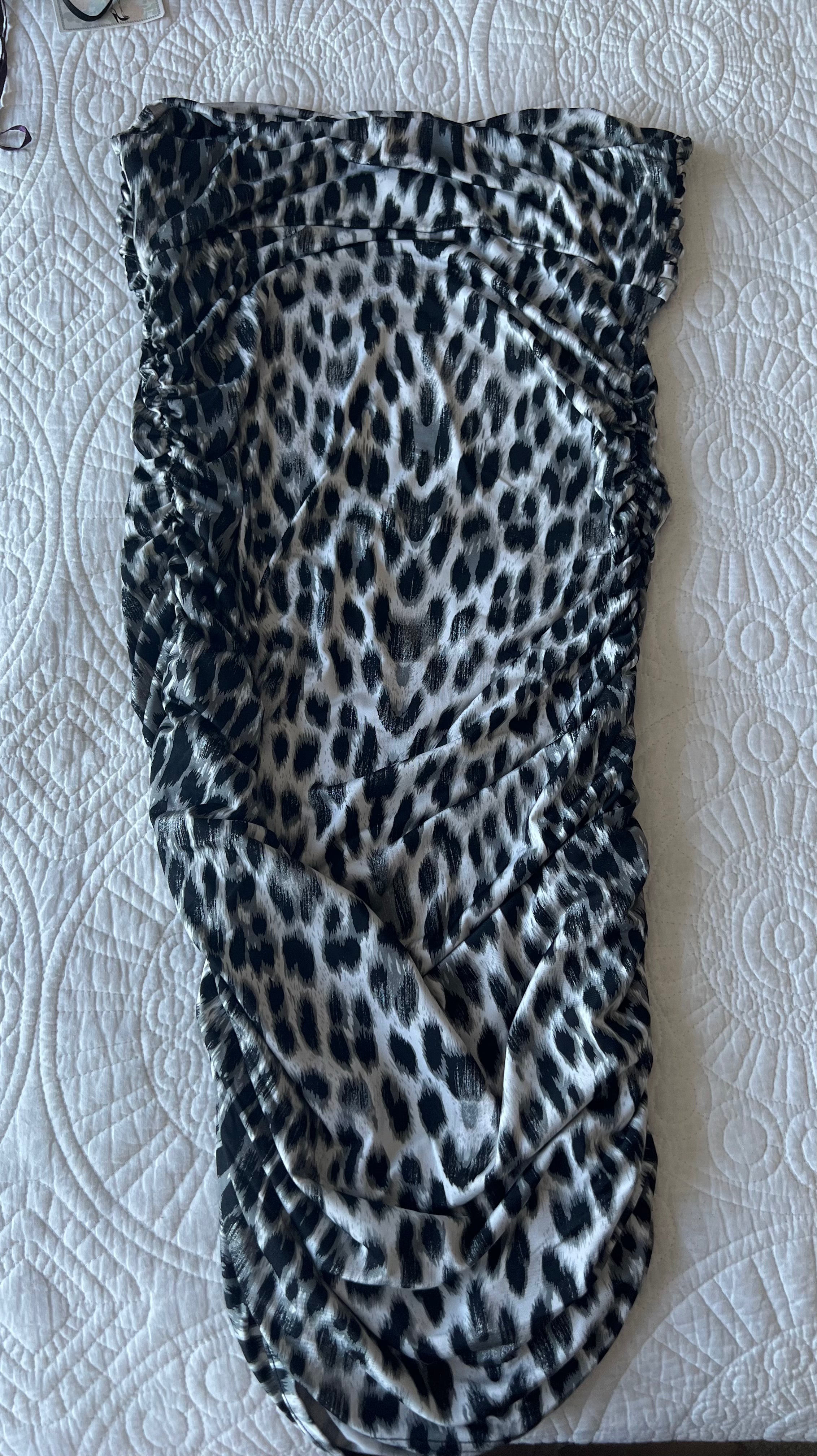 Animal print midi dress