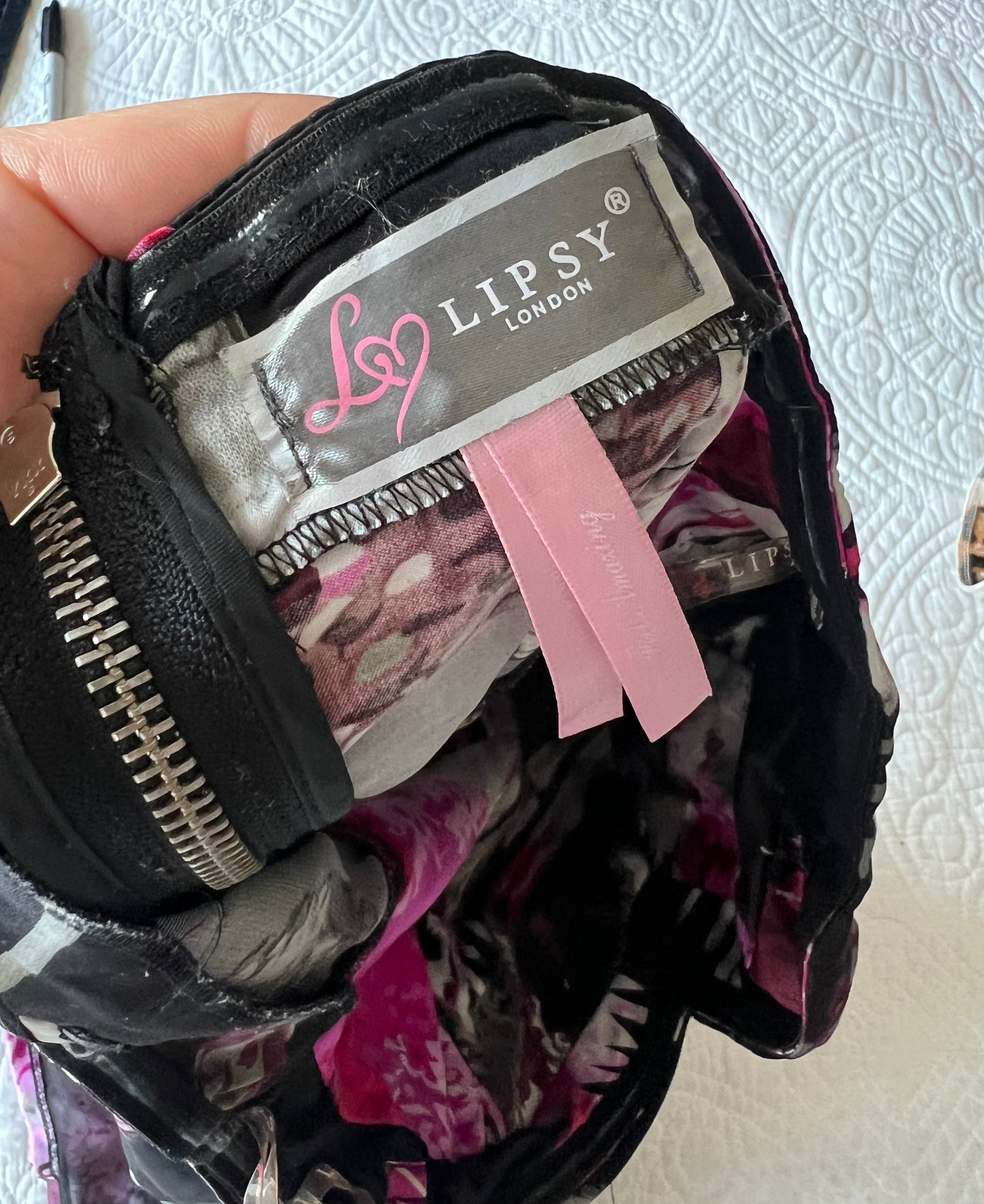 Black/pink mini tub dress