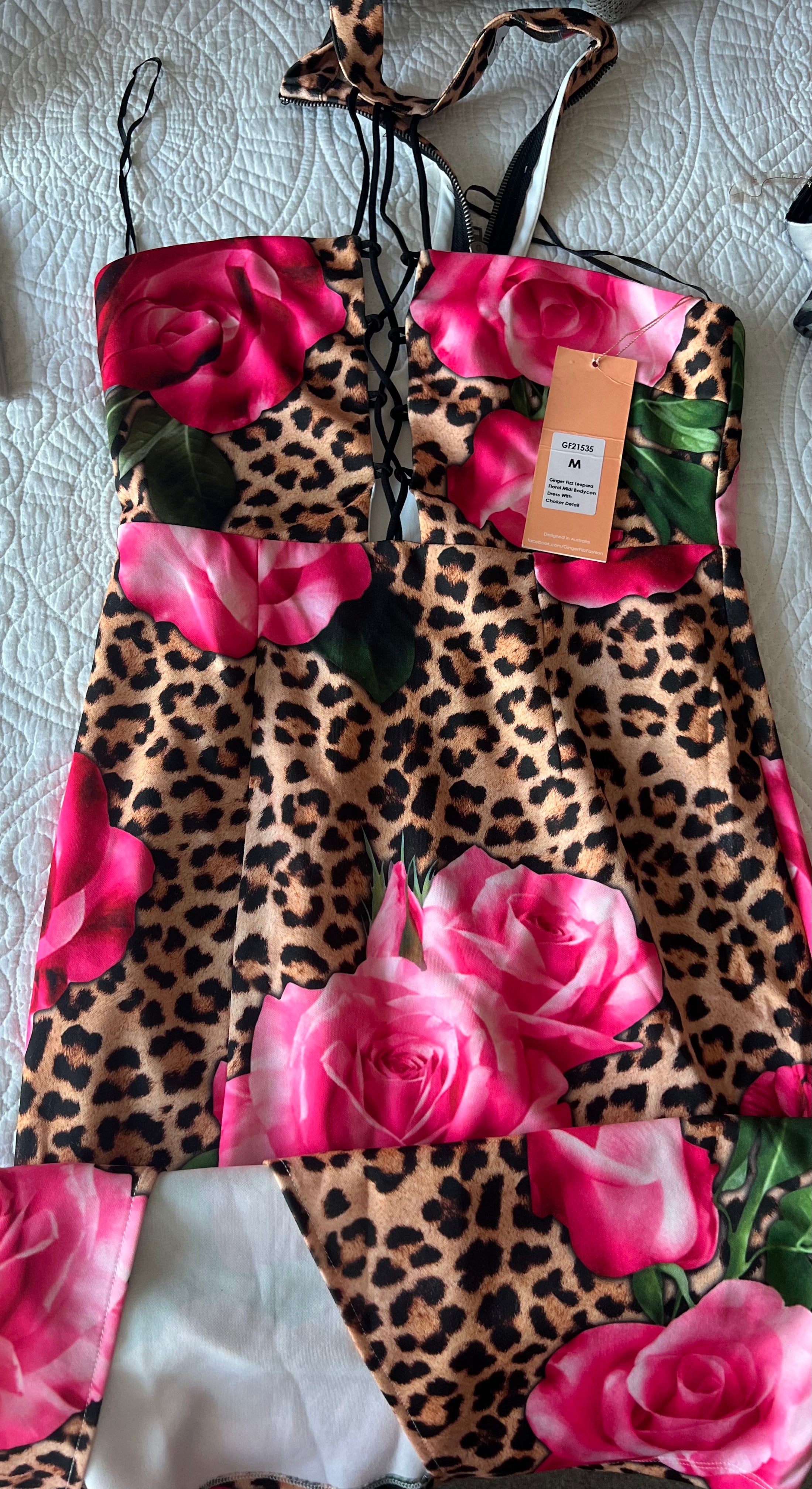 Graphic animal print maxi dress
