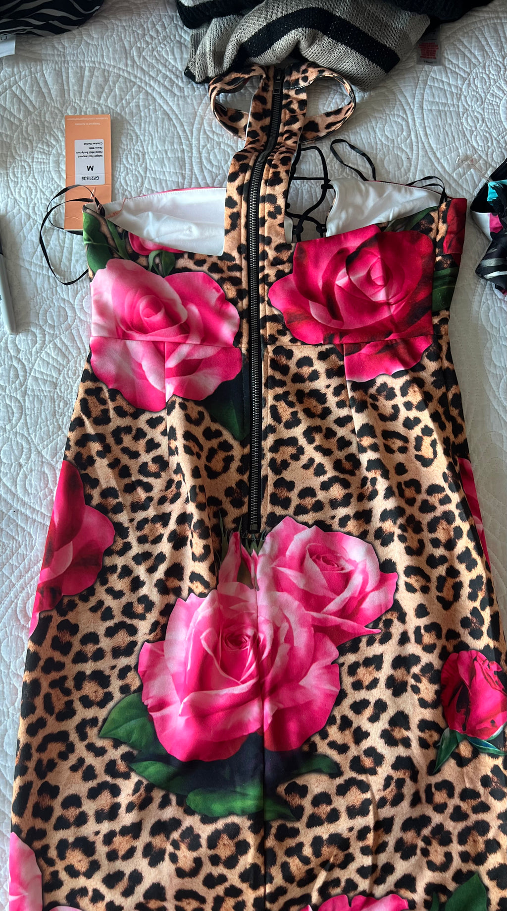 Graphic animal print maxi dress