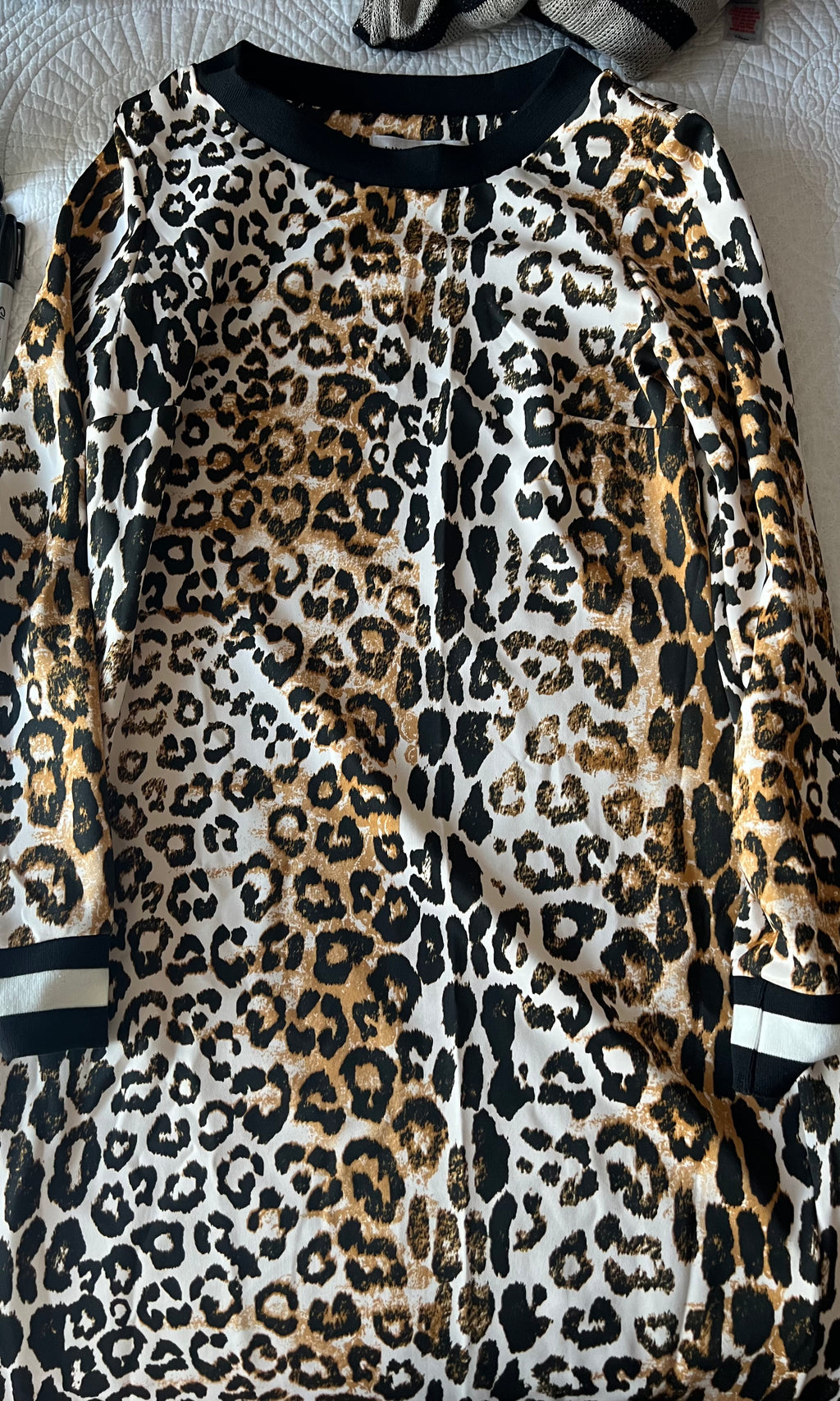 Animal print midi dress