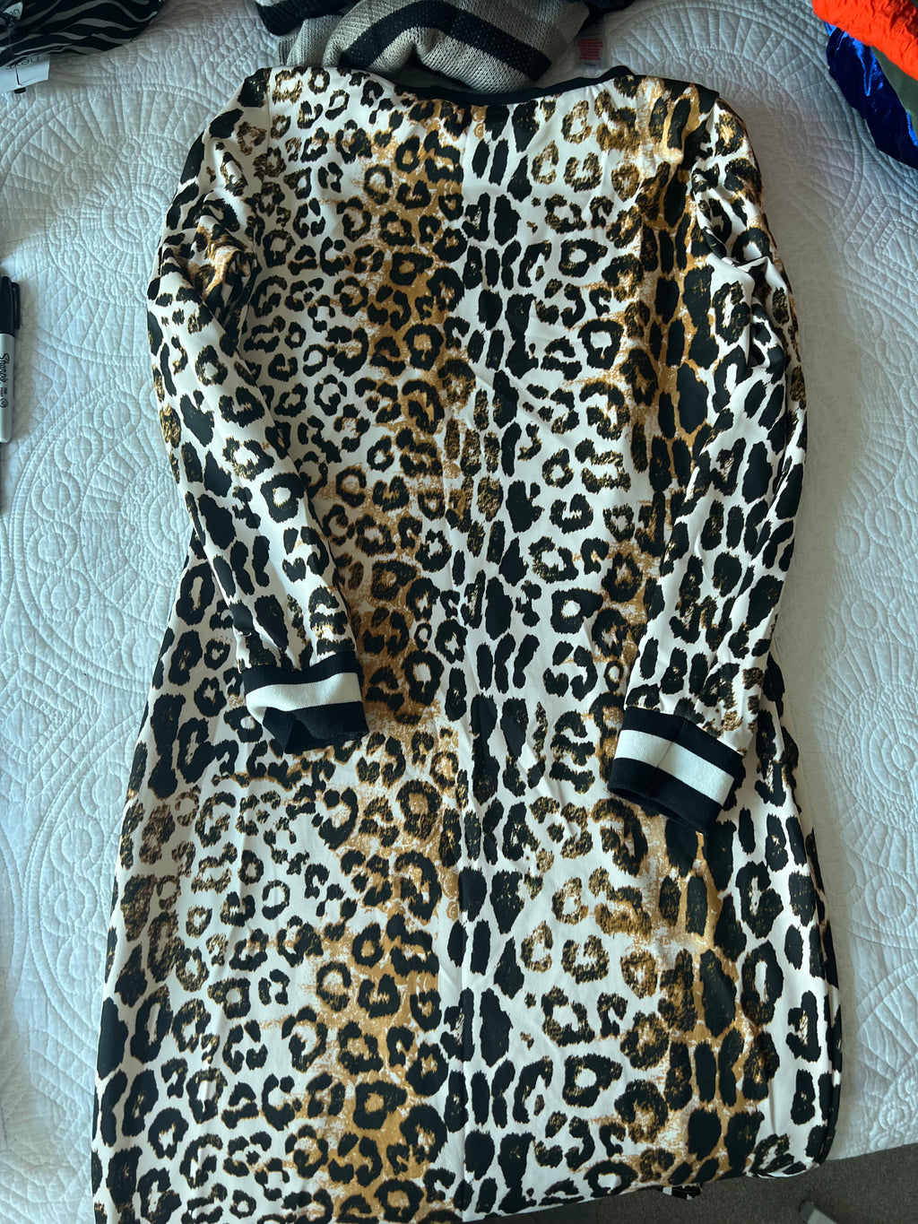 Animal print midi dress