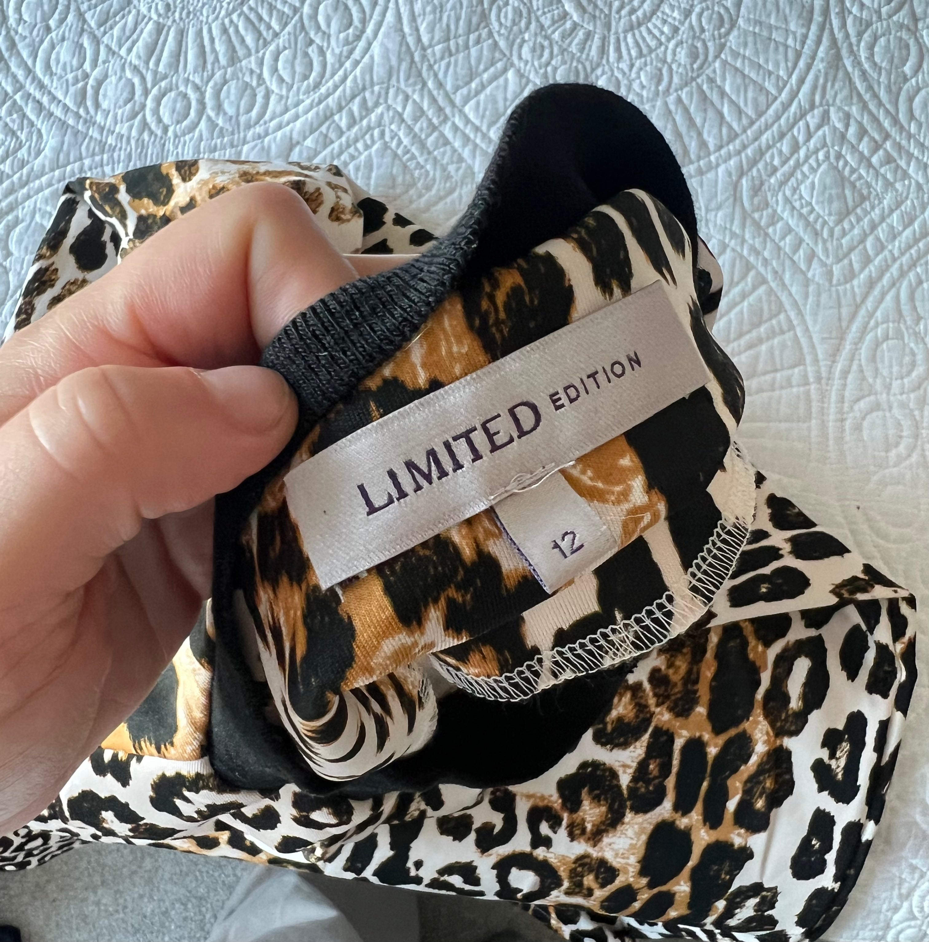 Animal print midi dress