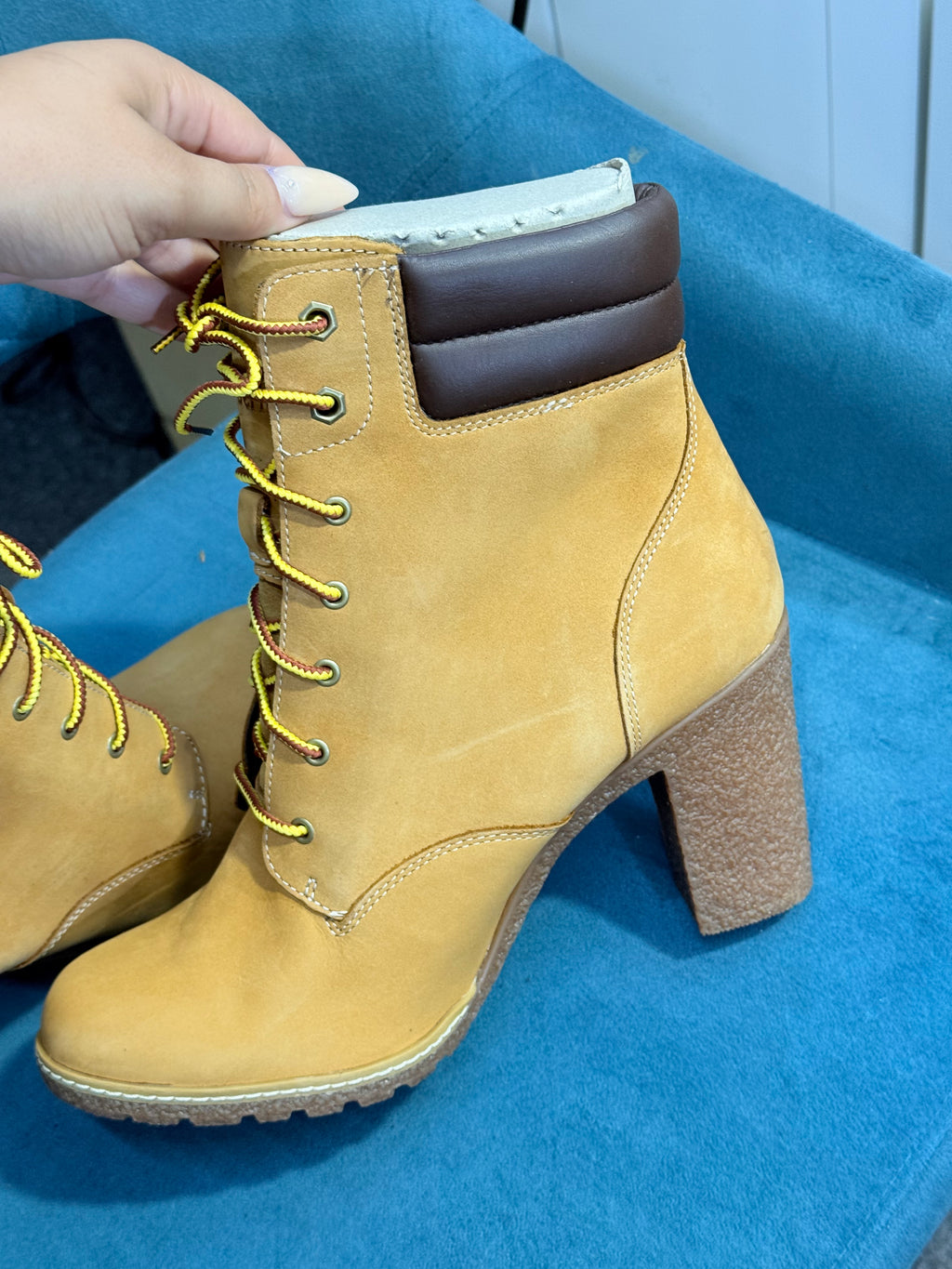 Brand new Timberland tan high heel boots