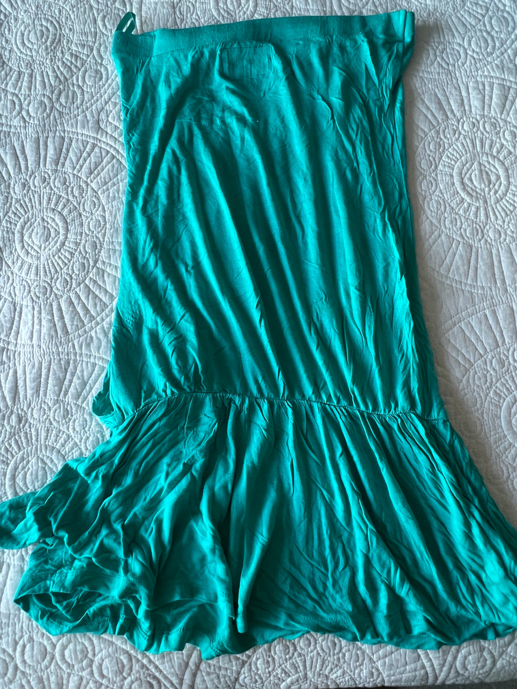Blue tube mini dress