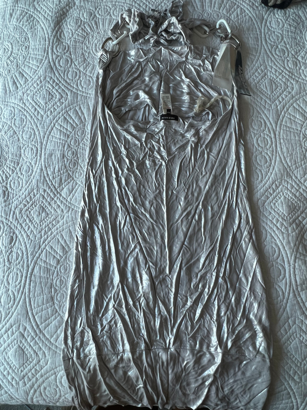 MISS SIXTY silver midi dress