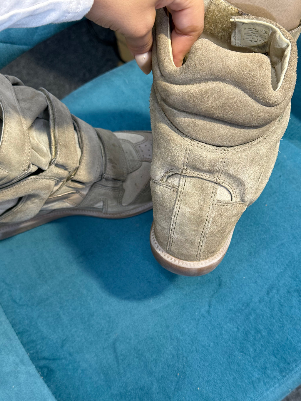 Isabel Marant bekett leather wedge sneakers