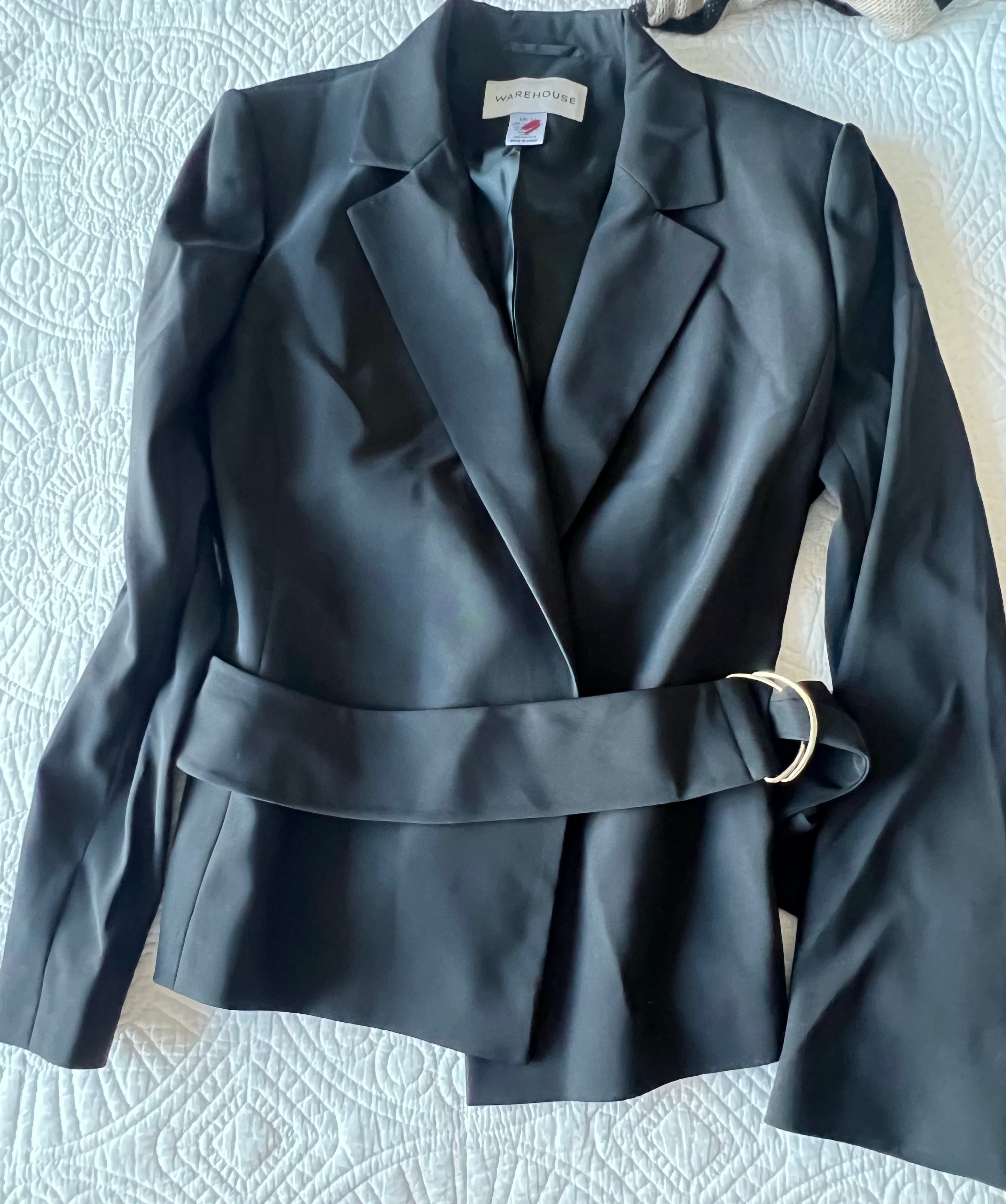 Black blazer with belt