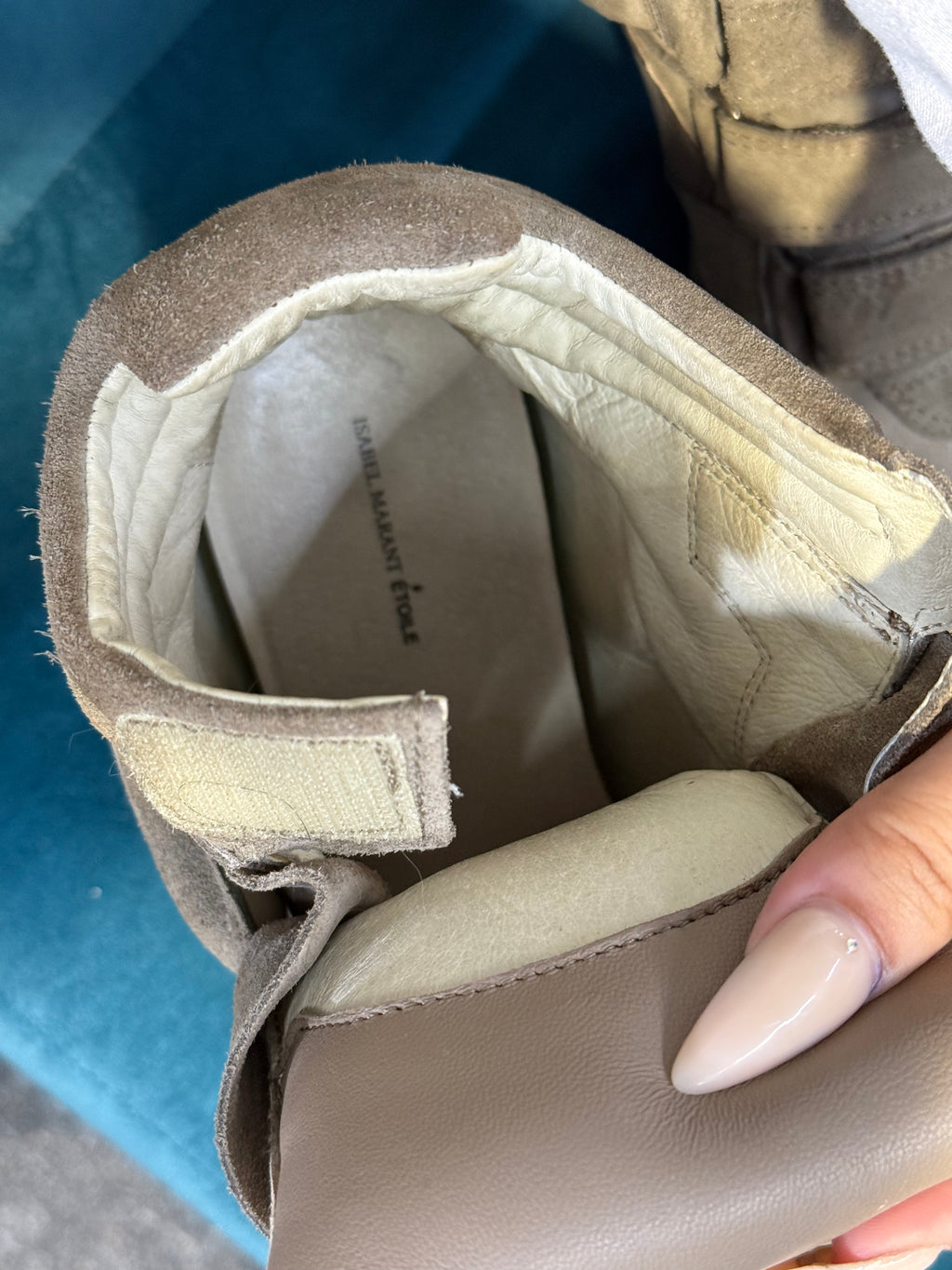 Isabel Marant bekett leather wedge sneakers
