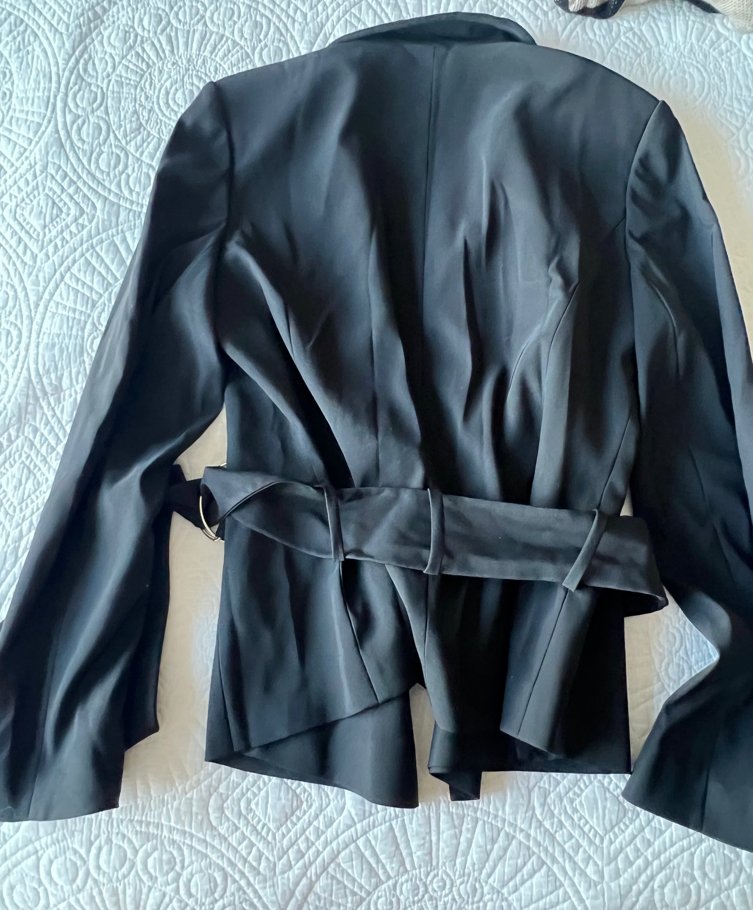 Black blazer with belt