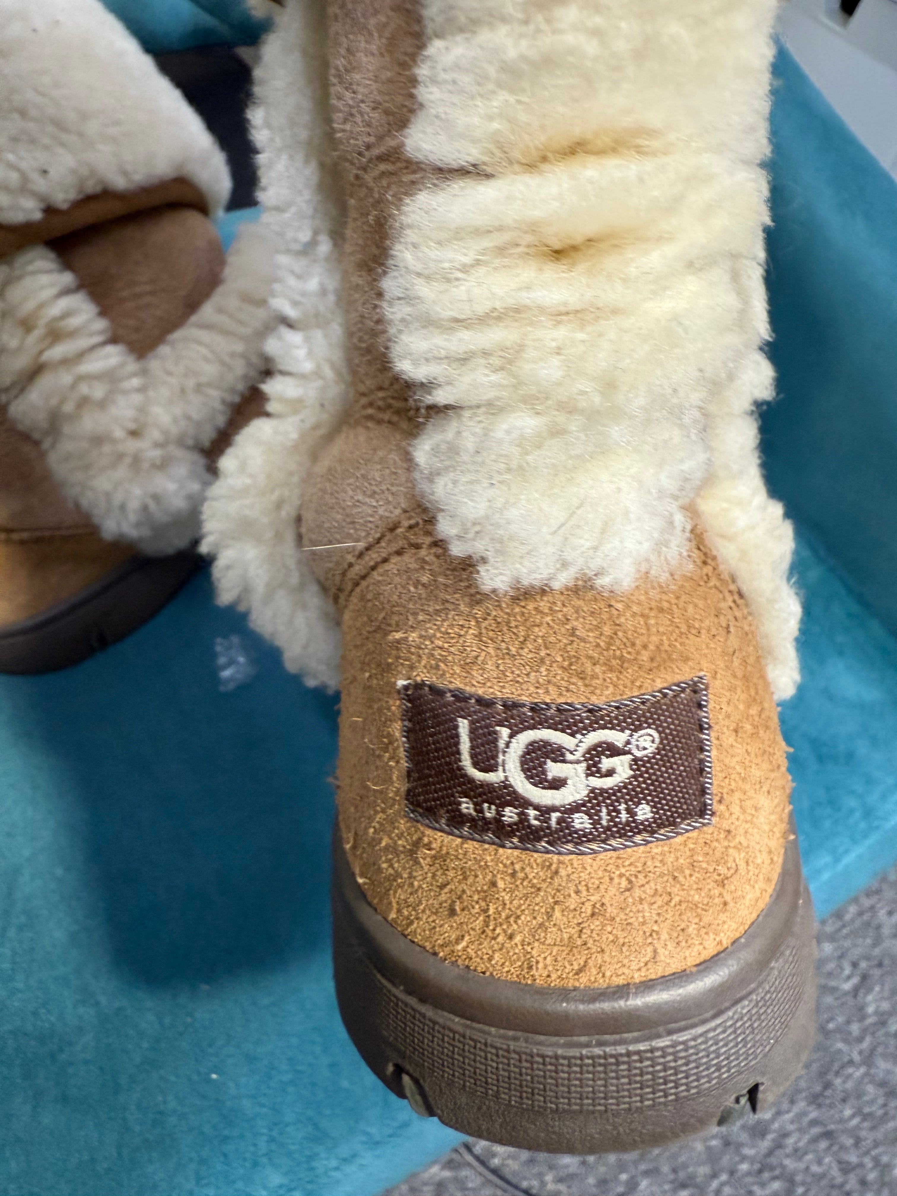 Tan ugg boots with fur