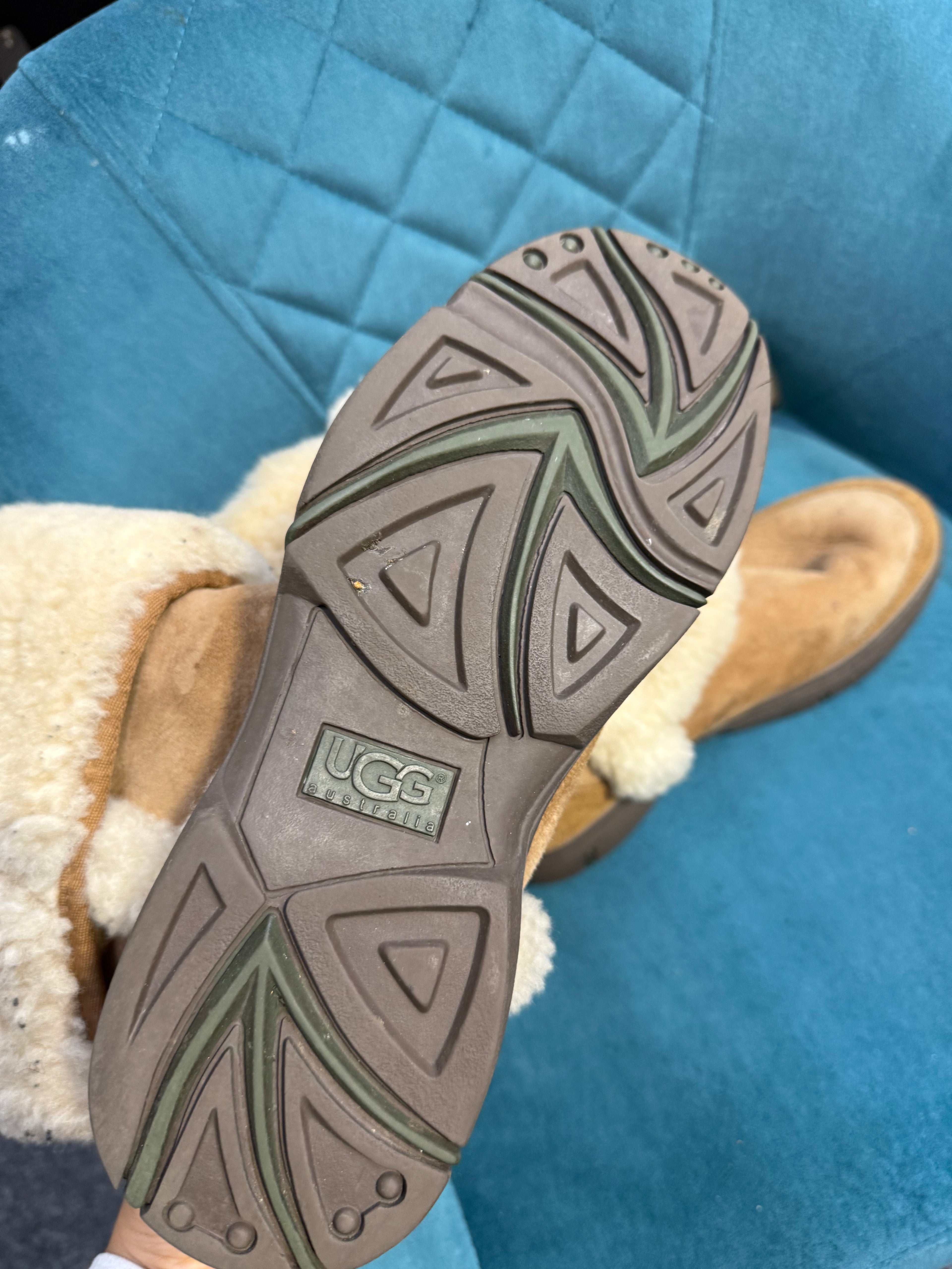Tan ugg boots with fur