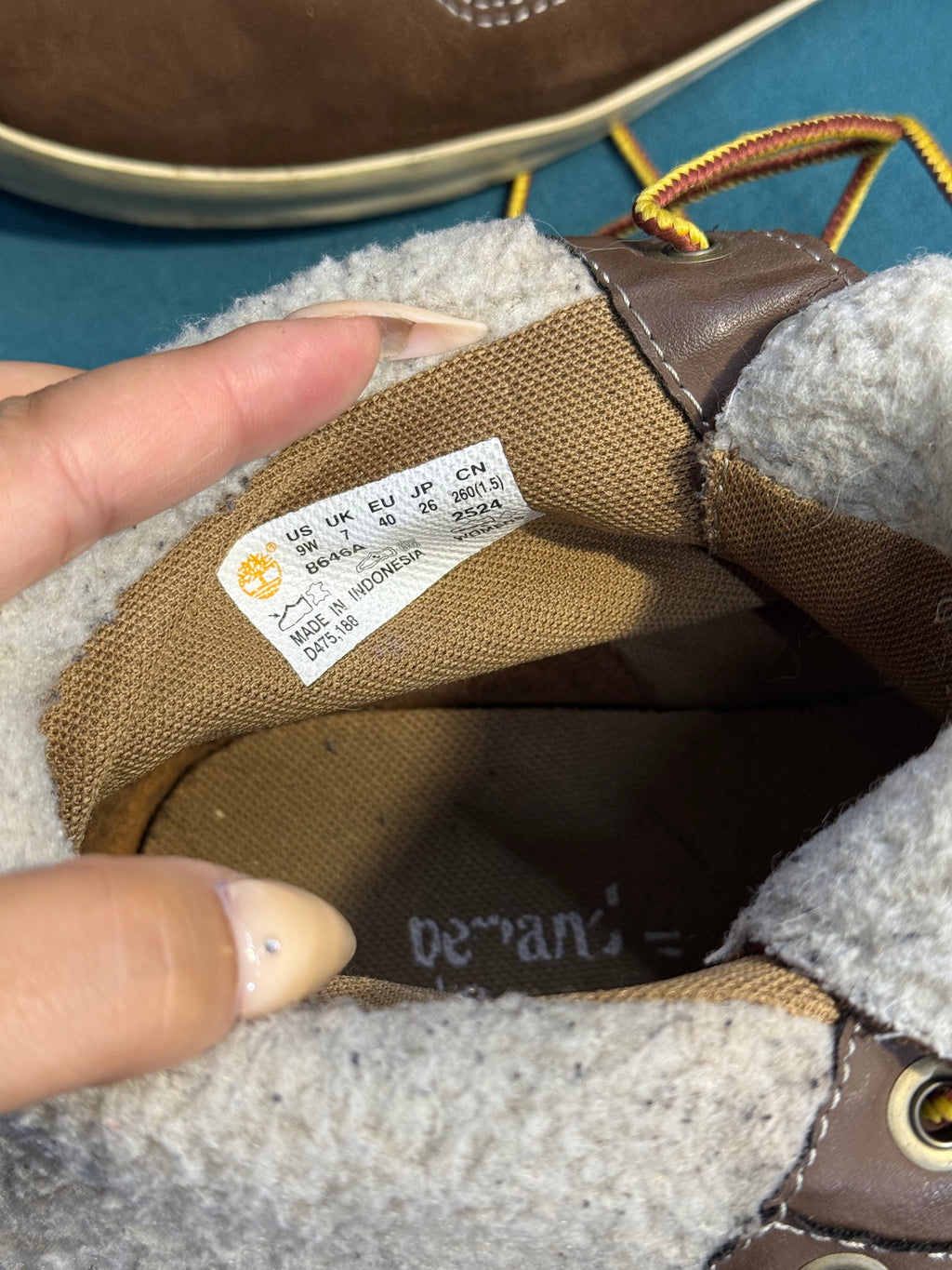 Brown Timberland boots / Roll top boot