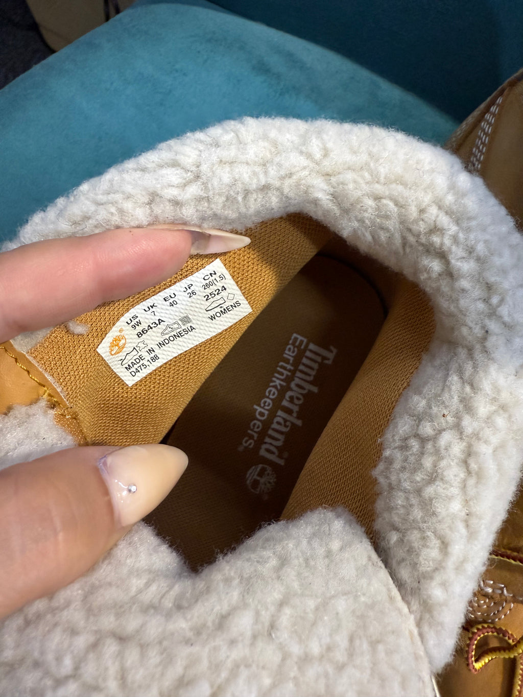 Tan Timberland boots / Roll top boot