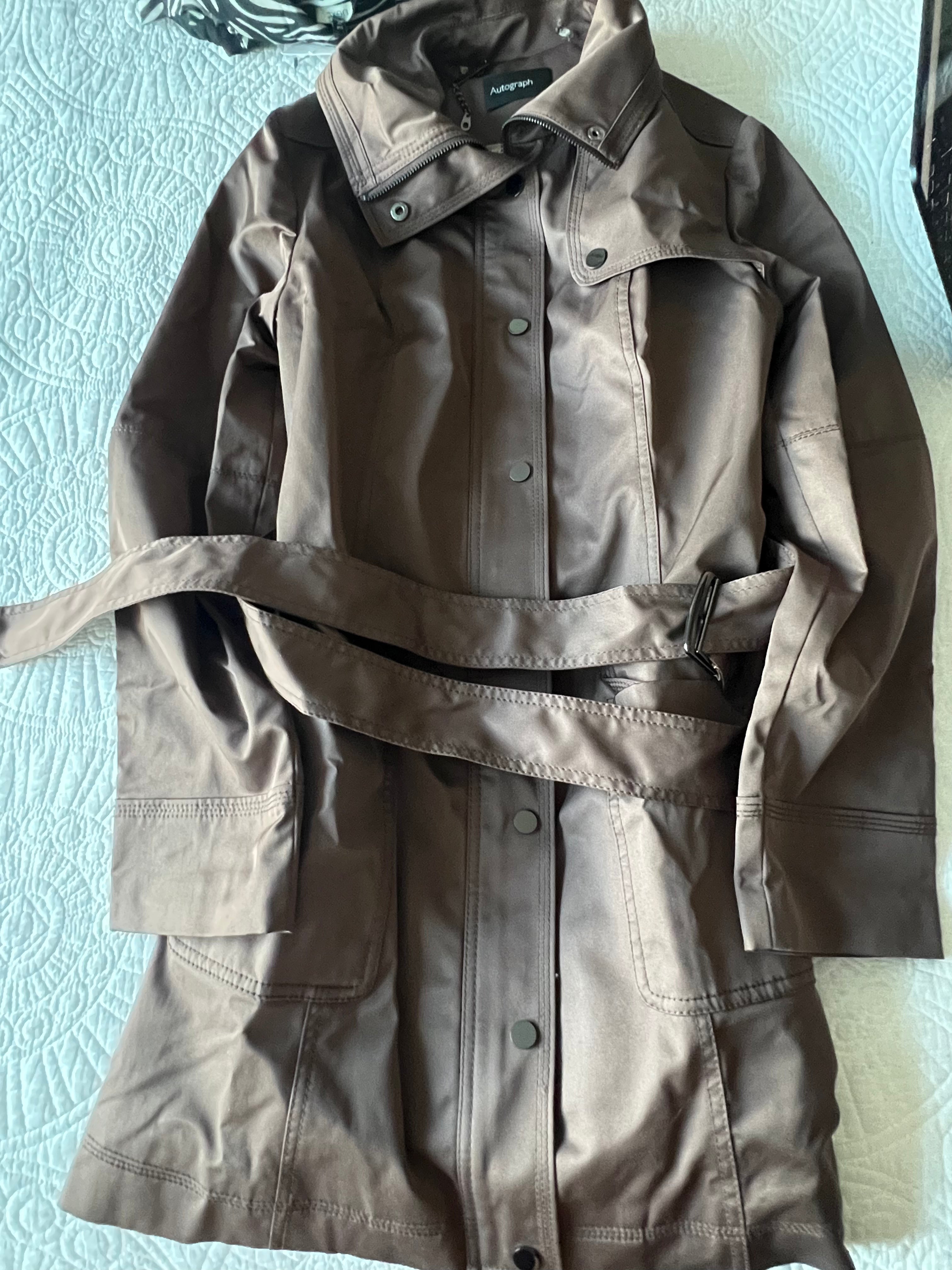 Brown jacket with belt