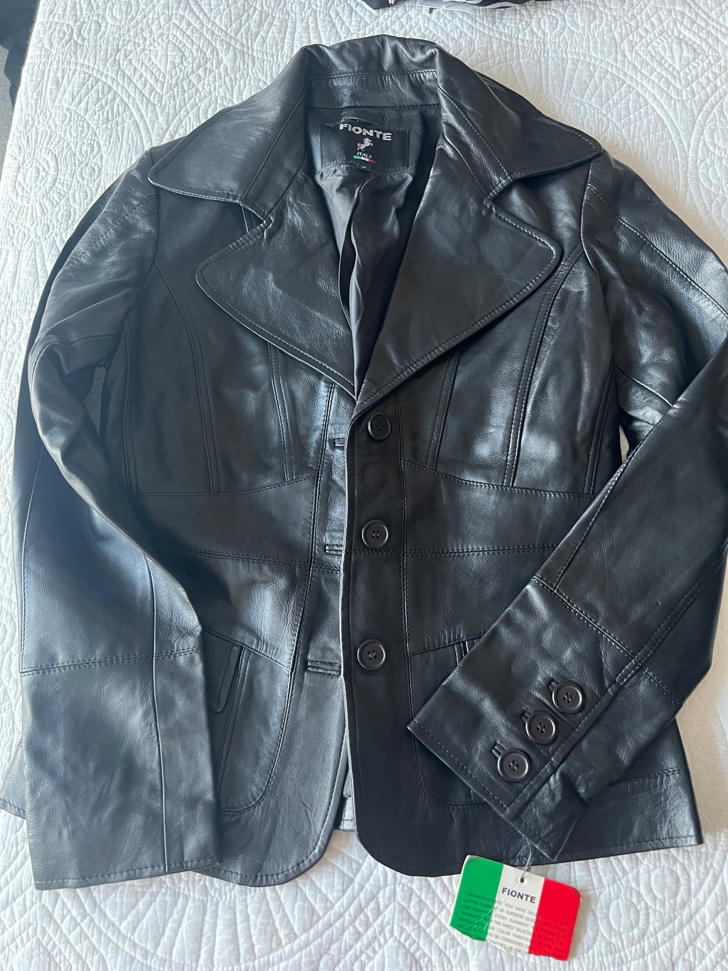 Black real leather jacket
