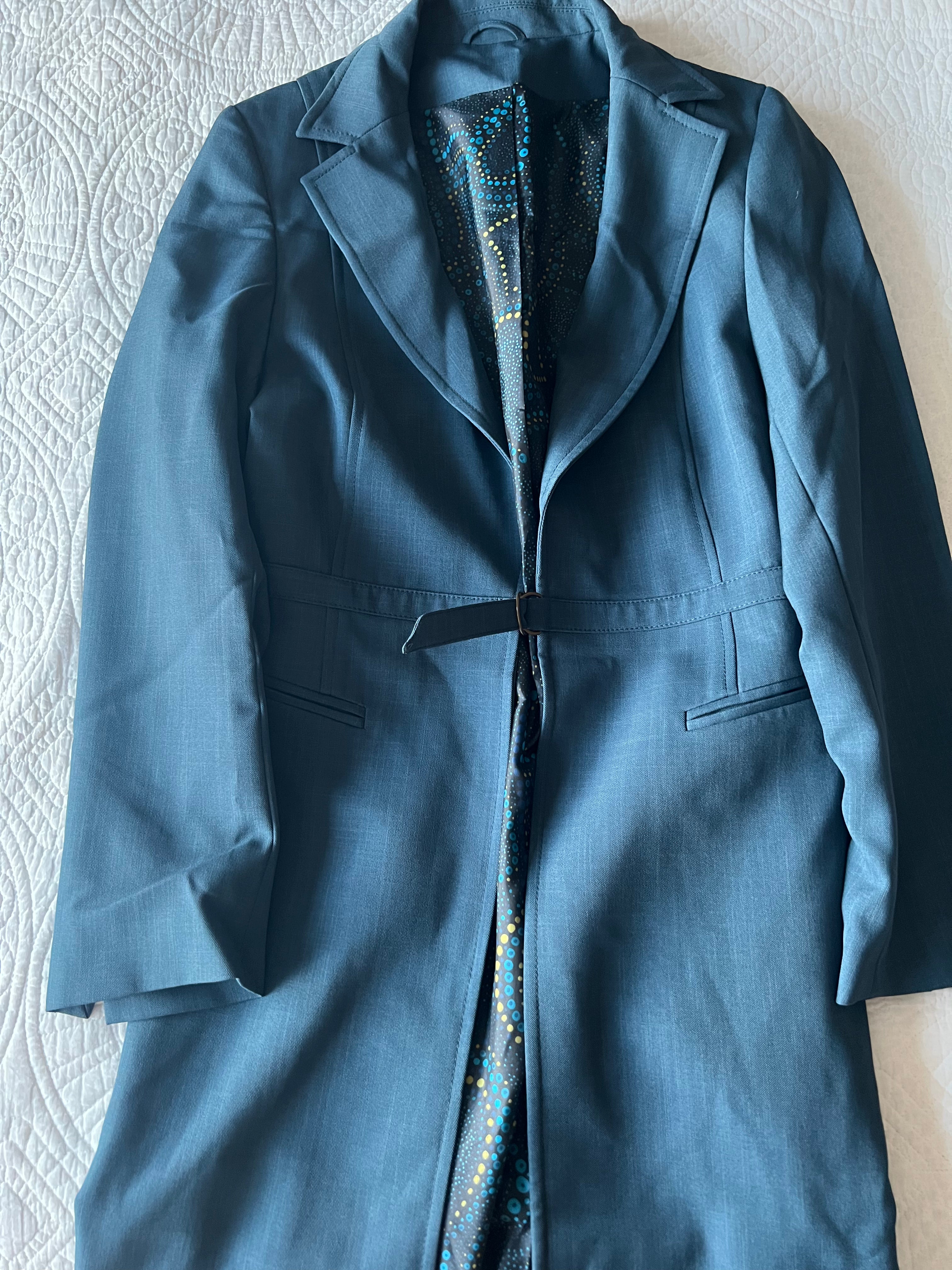 Long blue jacket