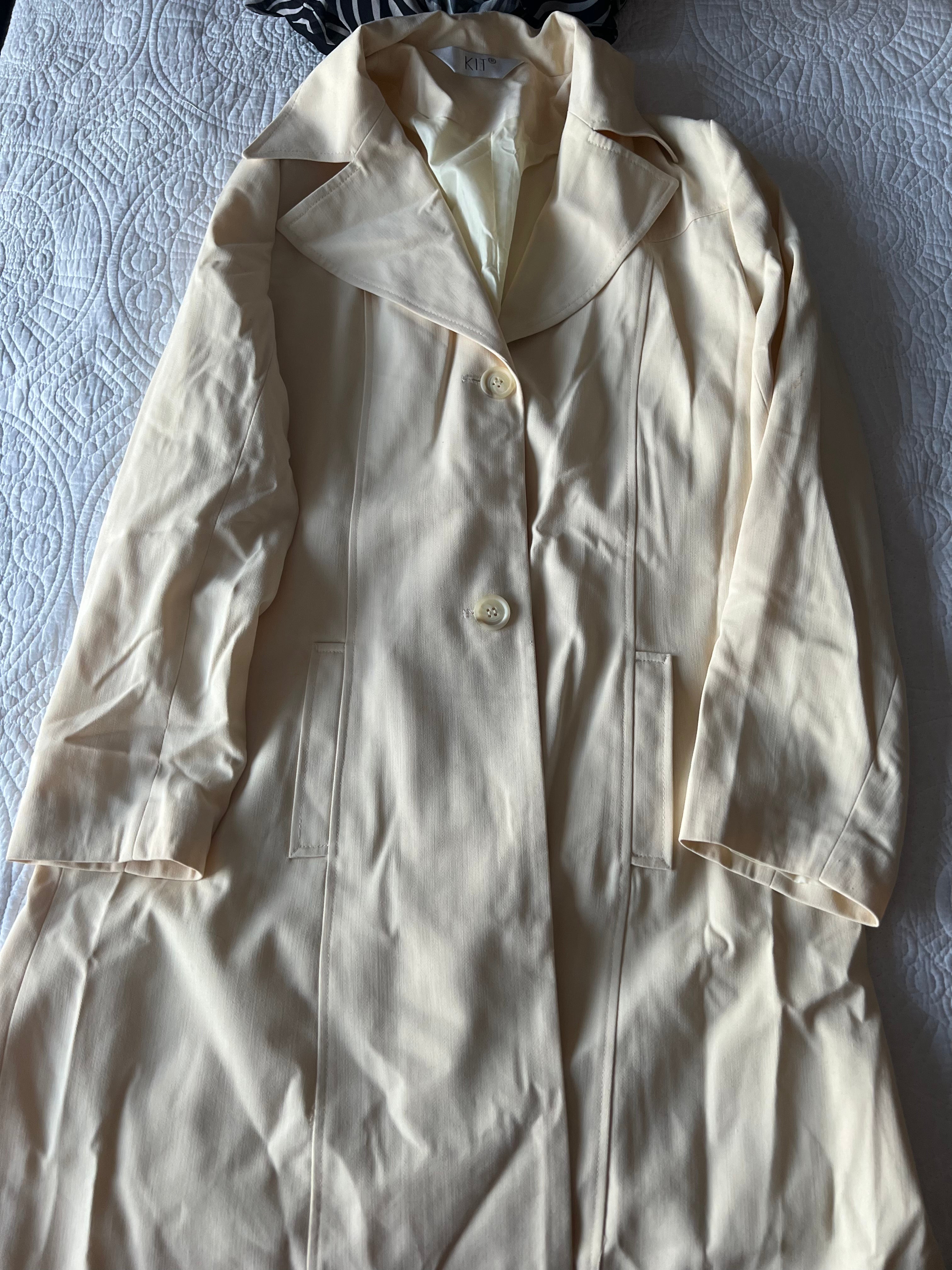 Cream trench coat