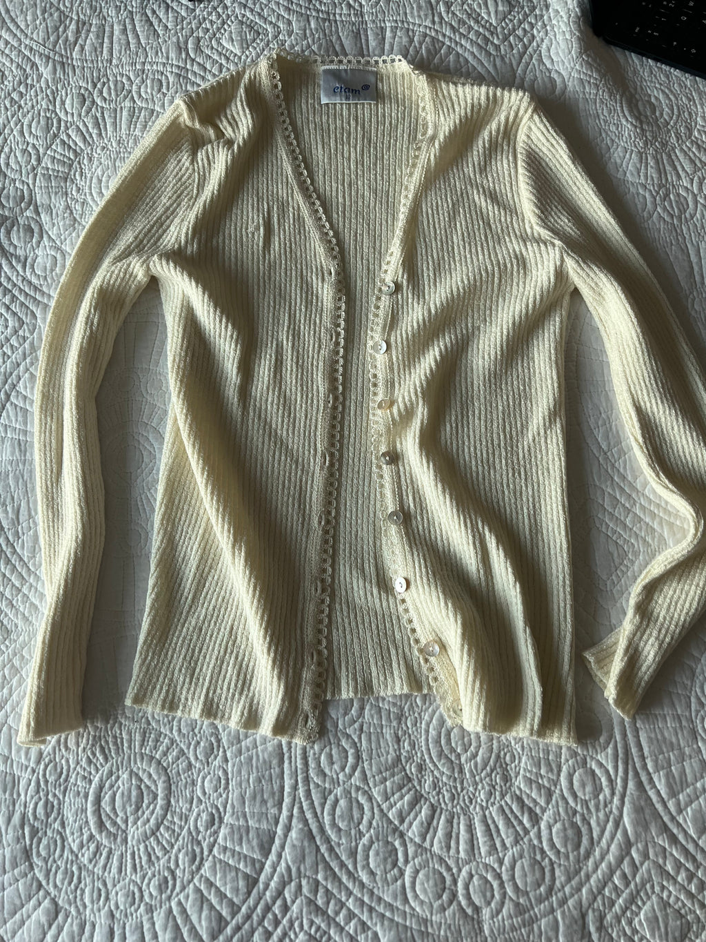 Yellow long sleeve cardigan