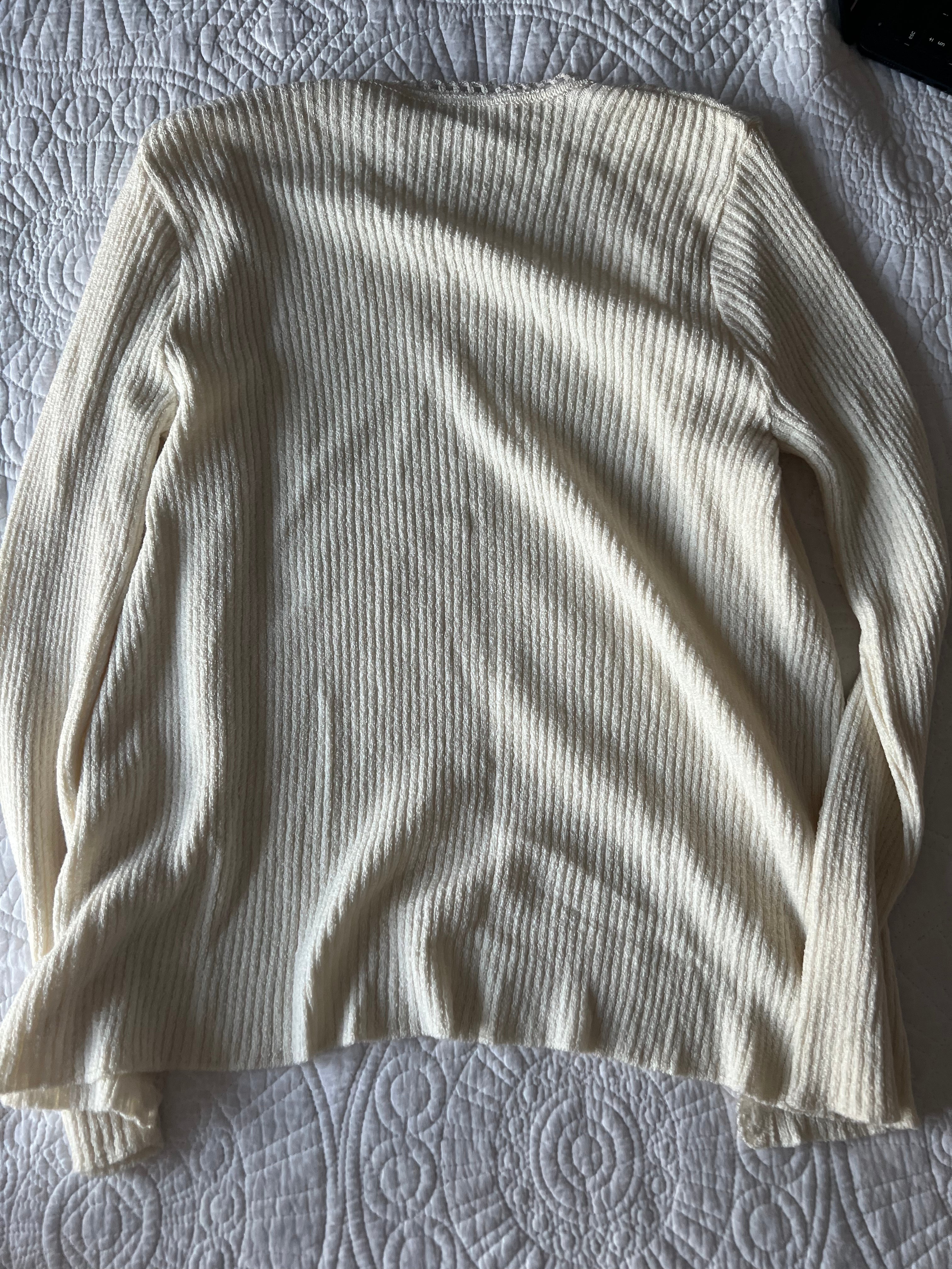 Yellow long sleeve cardigan