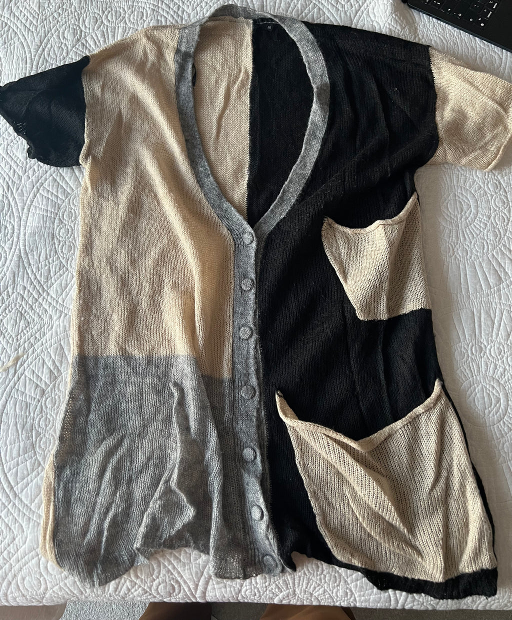Grey/black cardigan