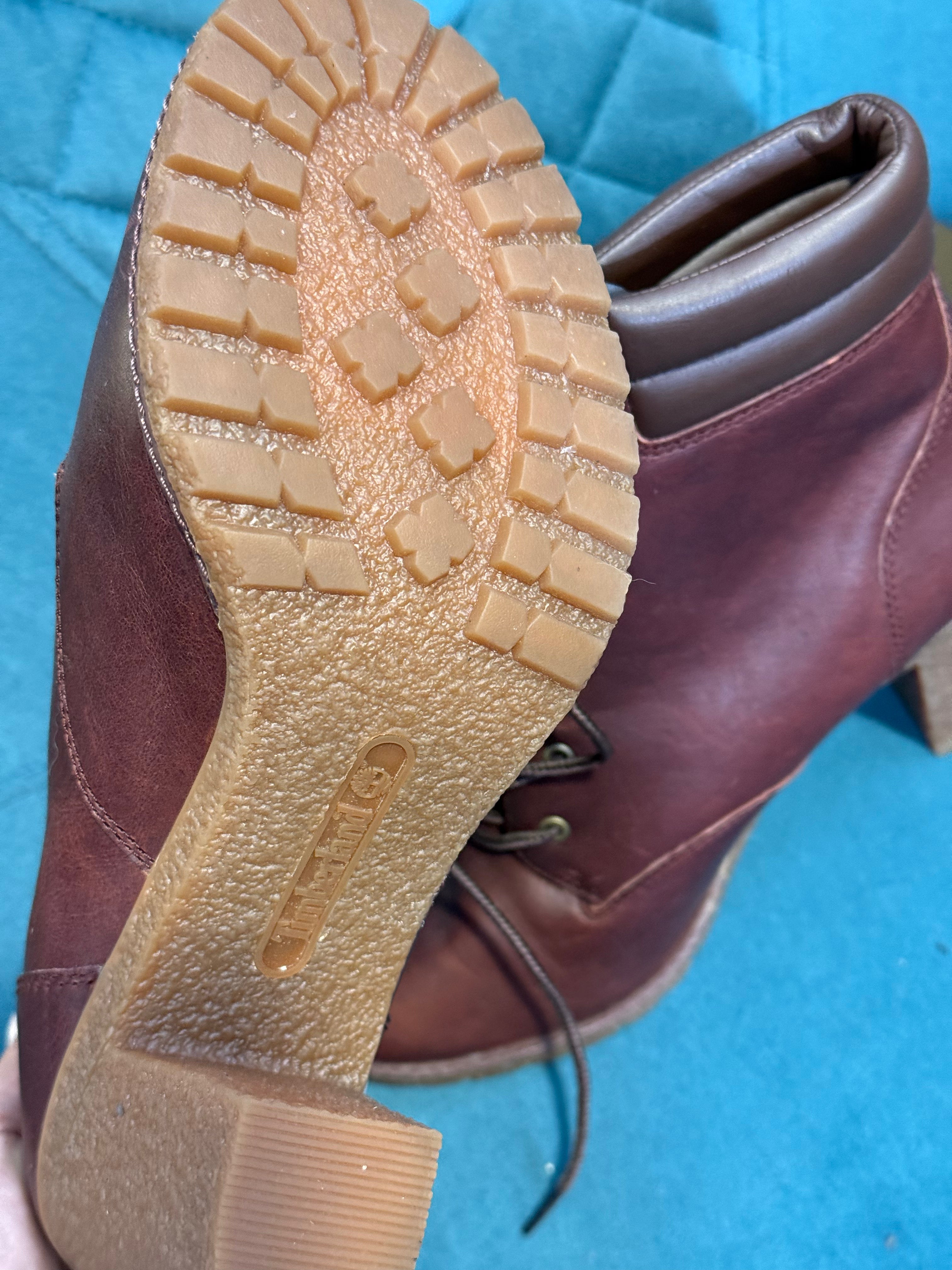 Brand new Timberlandred high heel boots - Size 7.5