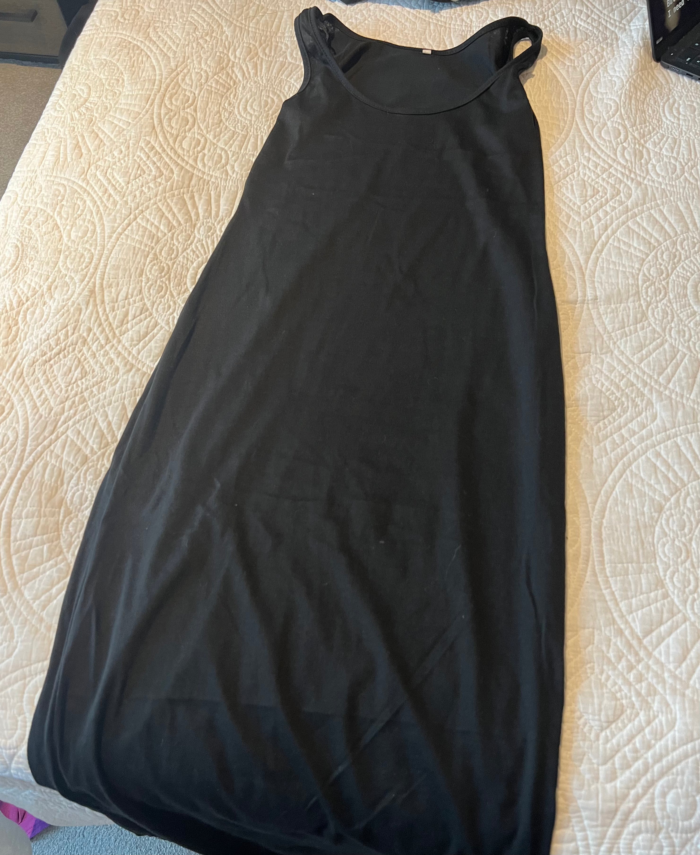Black midi dress