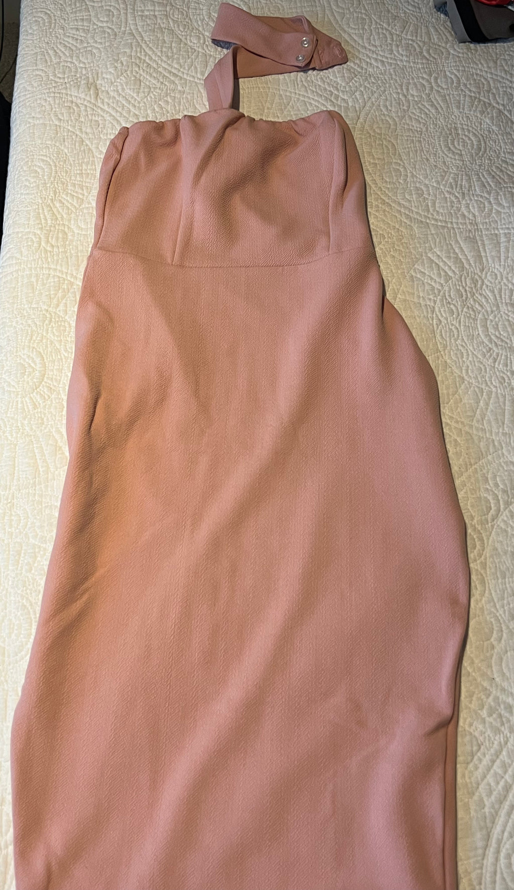 Pink midi dress