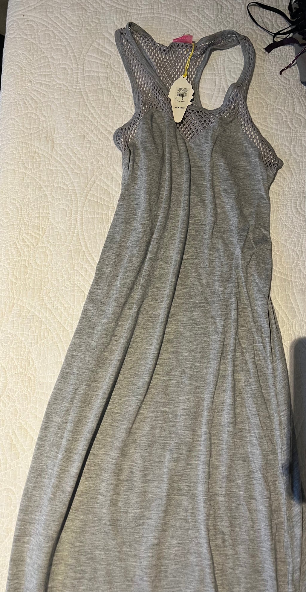 Grey flowy maxi dress