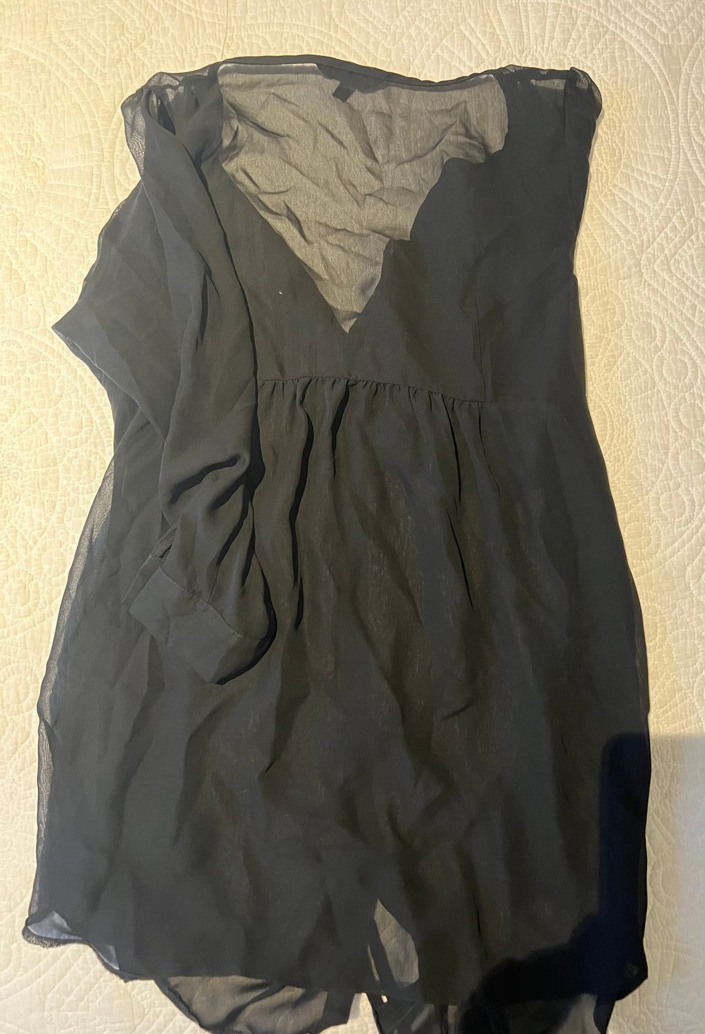 Black sheer flowy dress