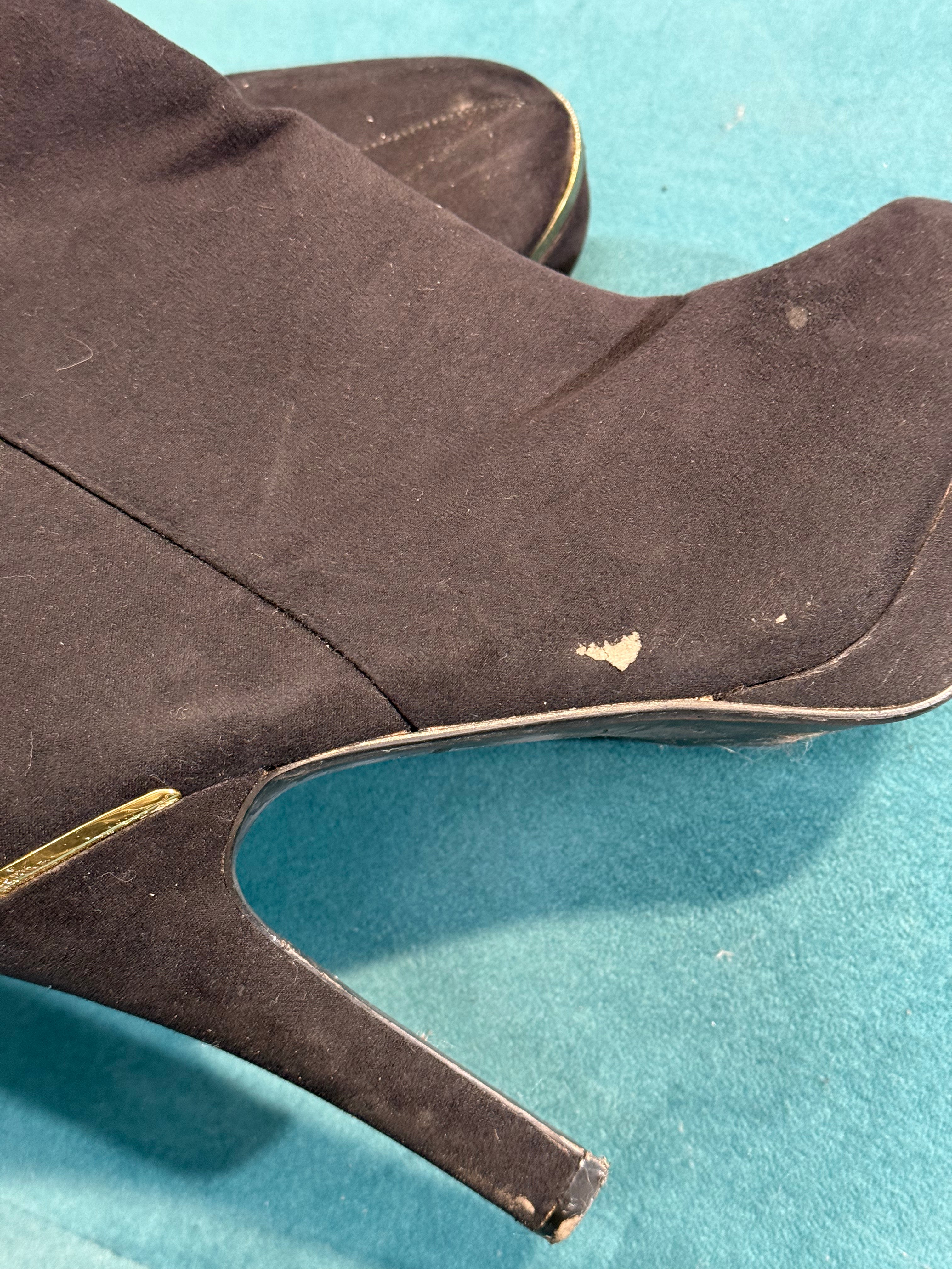 Classic black heeled ankle boots