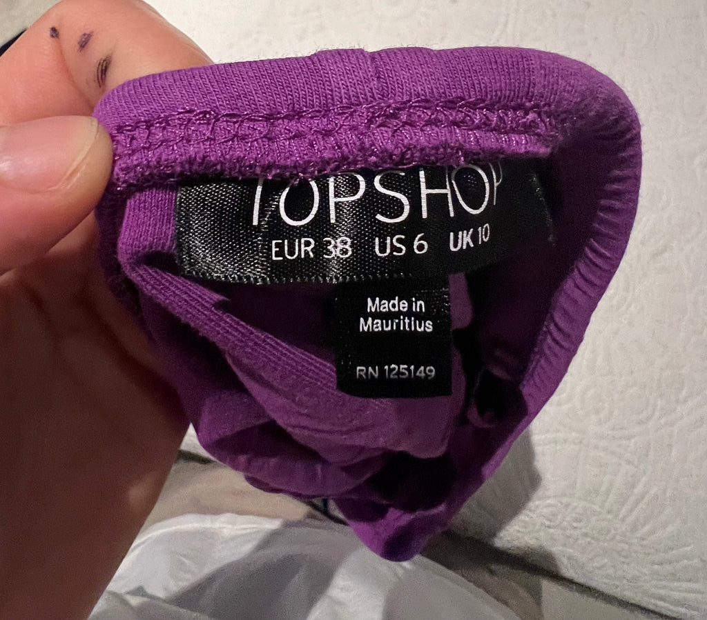 Purple mini tube dress