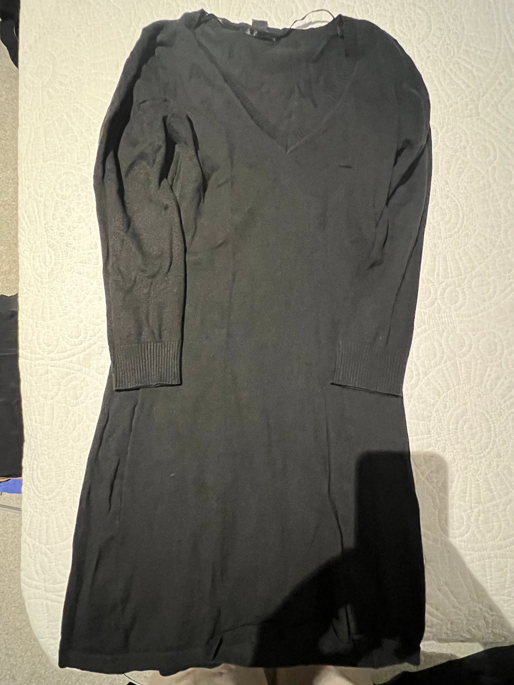 Midi black loose dress