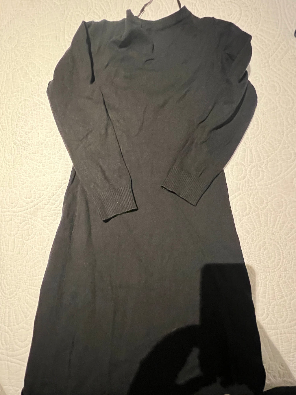 Midi black loose dress