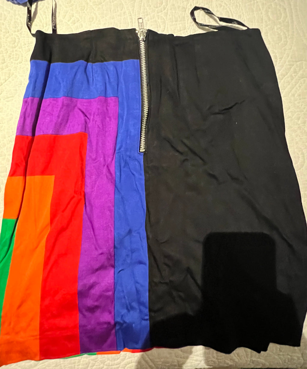 Multi coloured mini skirt