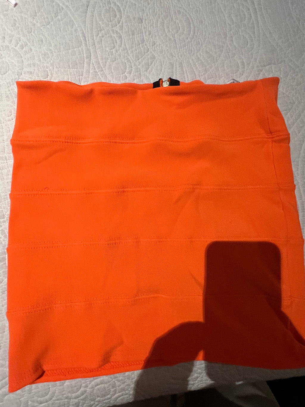 Orange mini skirt