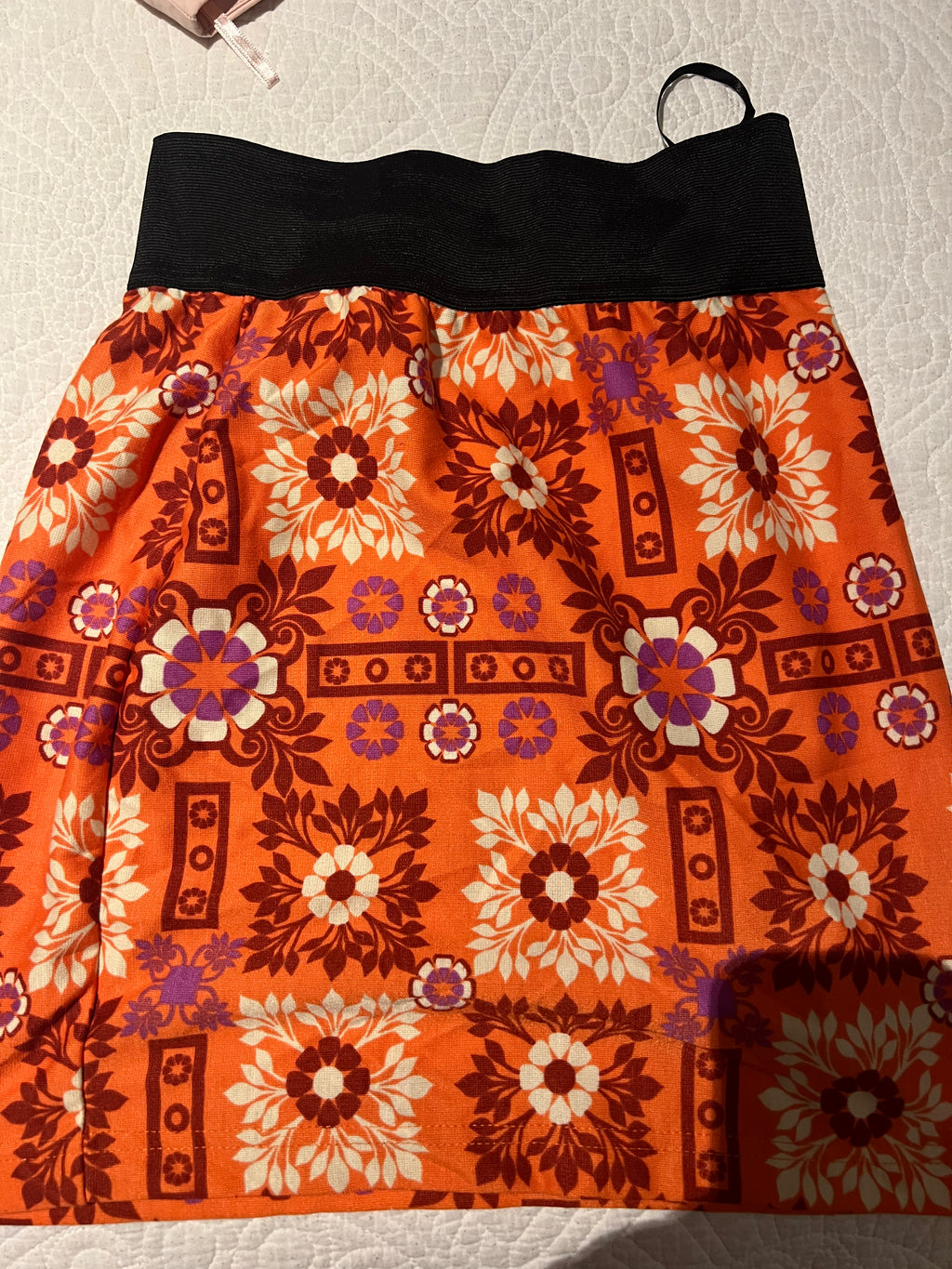 Patterned mini skirt