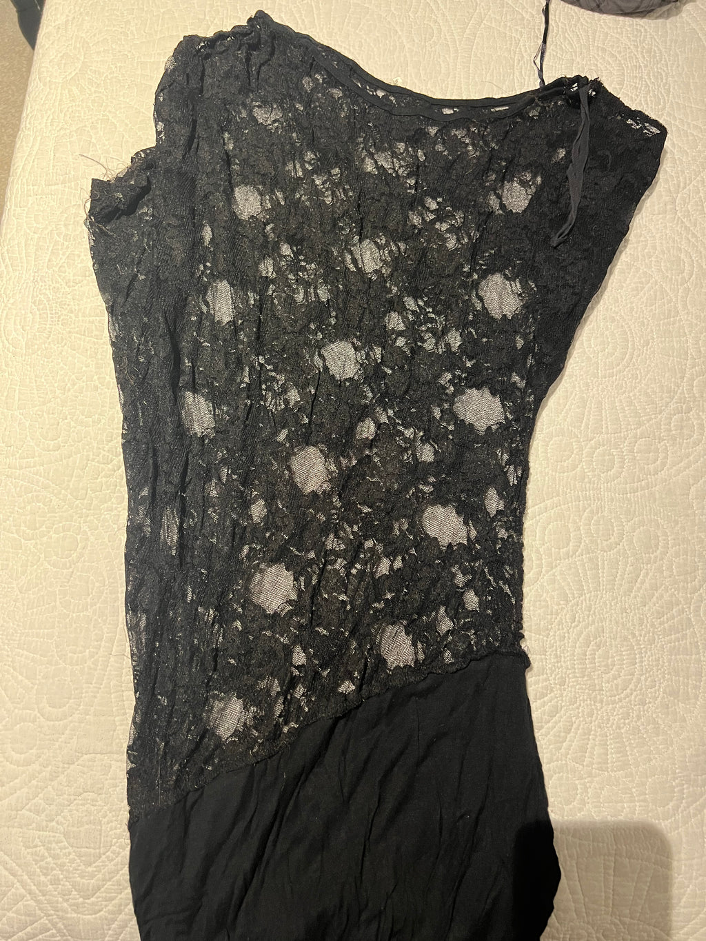 Black lace maxi dress