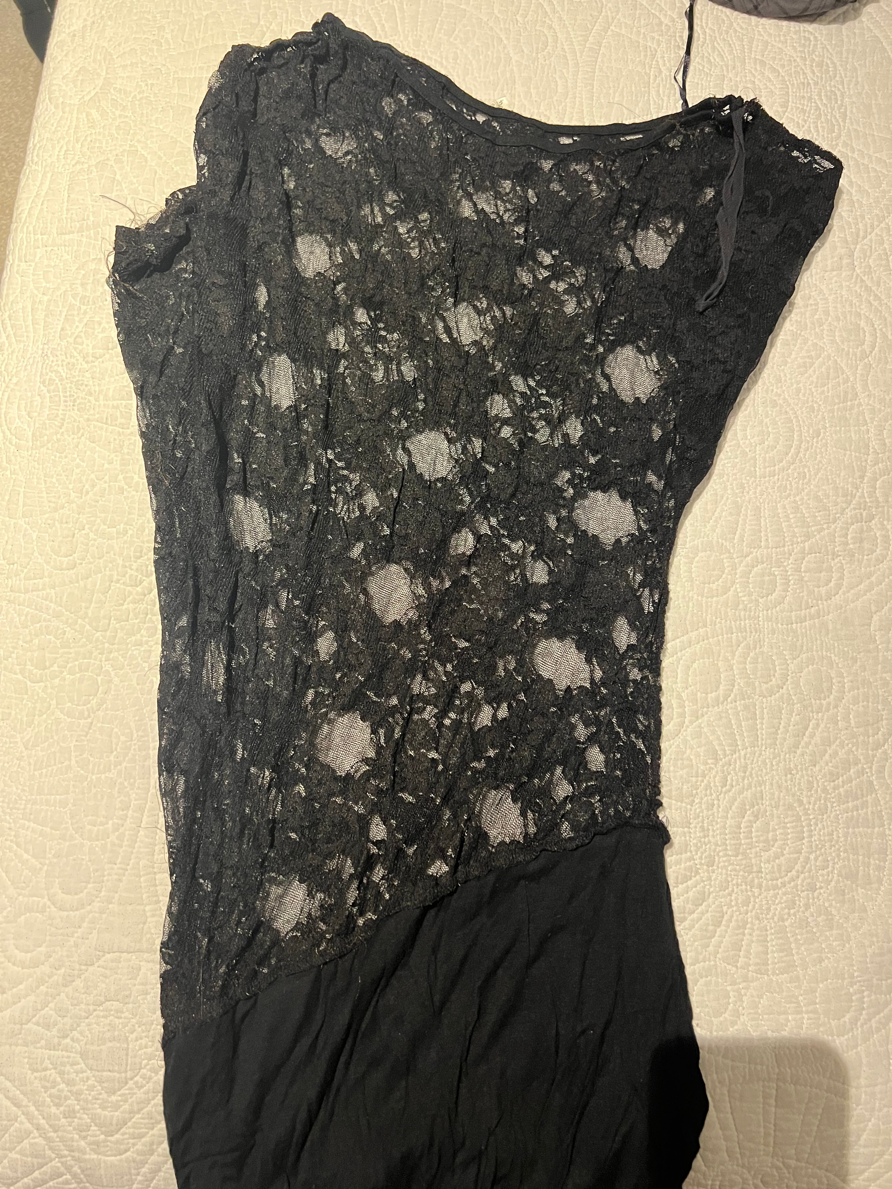 Black lace maxi dress